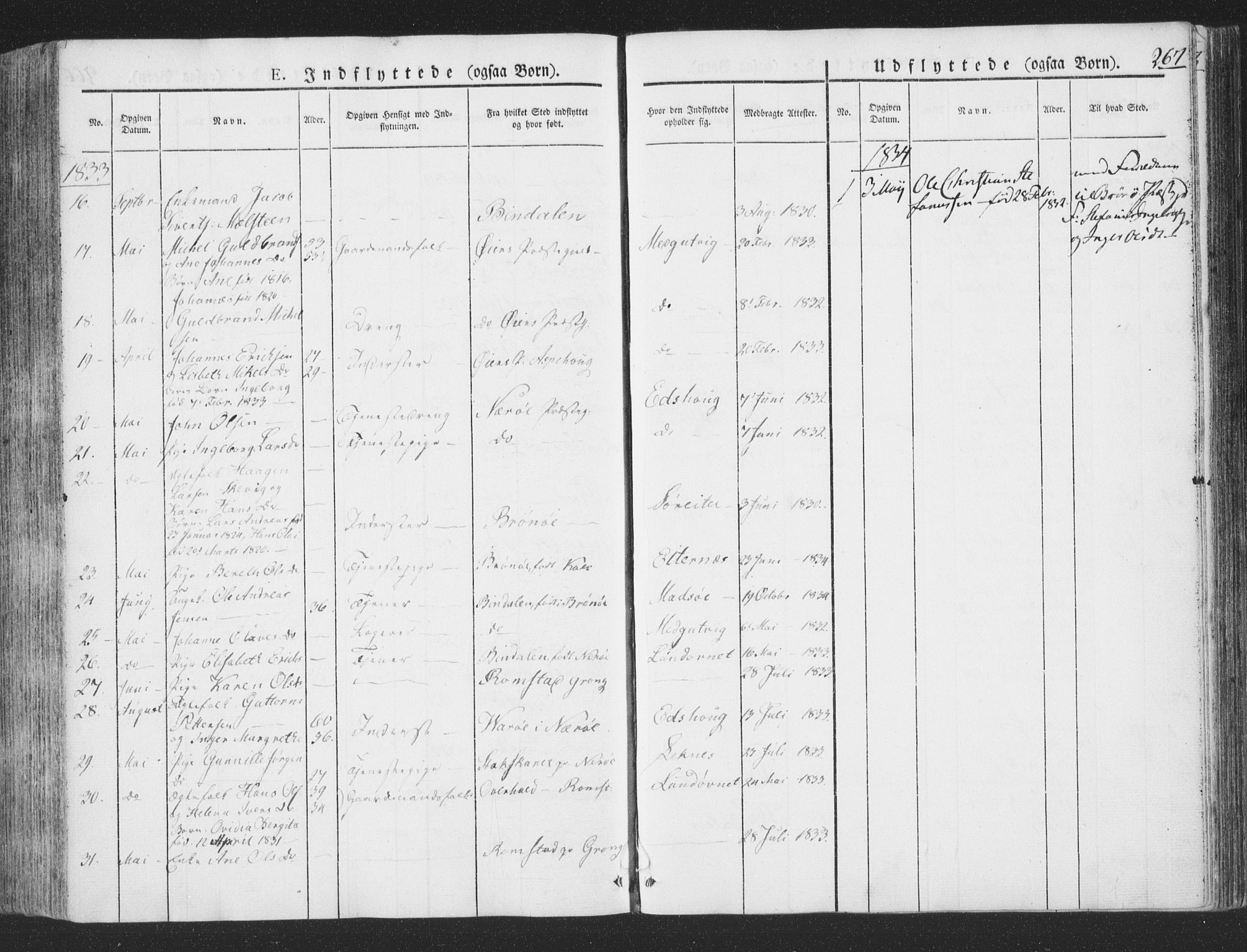 Ministerialprotokoller, klokkerbøker og fødselsregistre - Nord-Trøndelag, SAT/A-1458/780/L0639: Parish register (official) no. 780A04, 1830-1844, p. 267