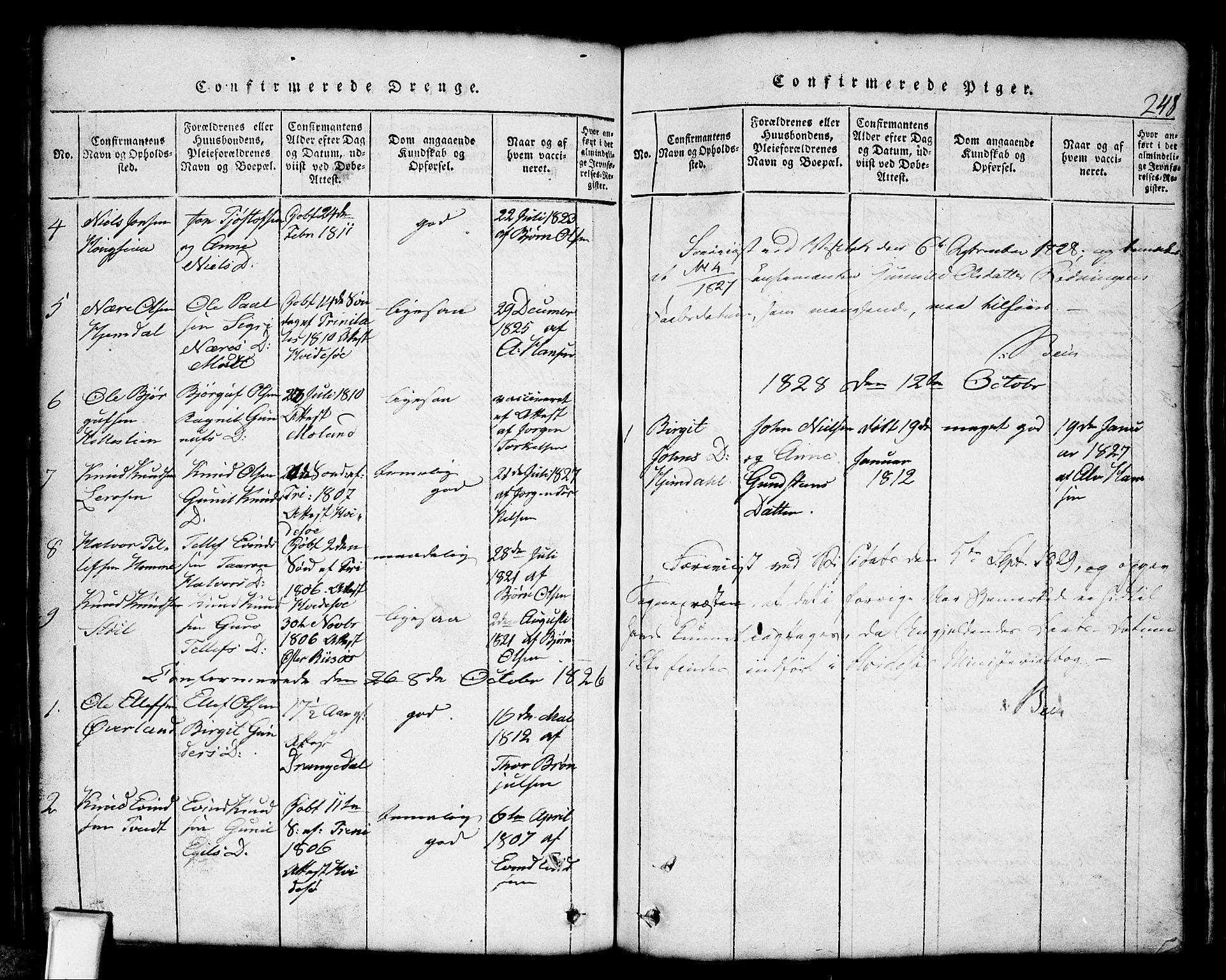 Nissedal kirkebøker, SAKO/A-288/G/Gb/L0001: Parish register (copy) no. II 1, 1814-1862, p. 248