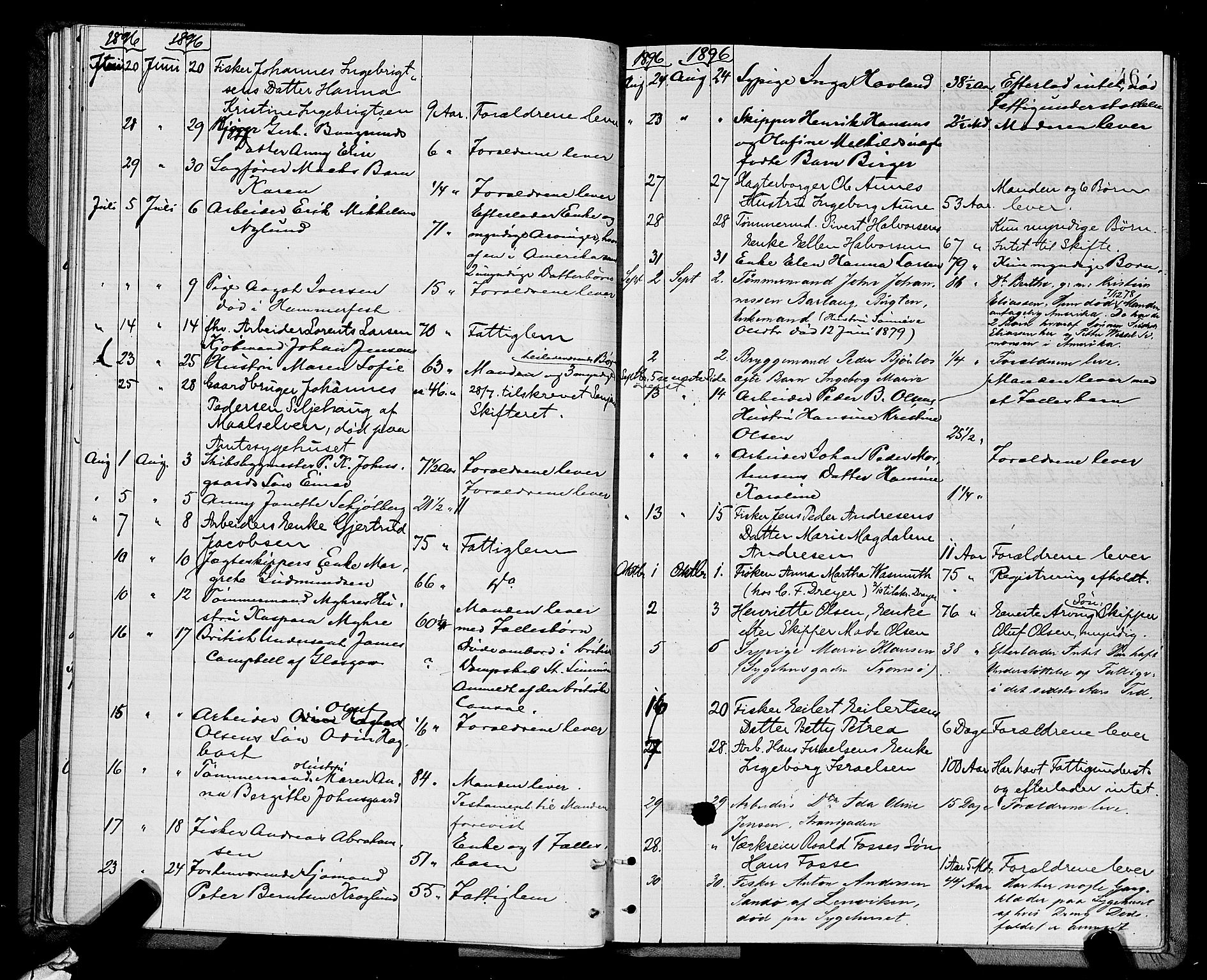 Tromsø byfogd/byrett, AV/SATØ-SATØ-0063/1/M/Mb/L0652: Dødsanmeldelsesprotokoll, 1882-1901, p. 45b-46a