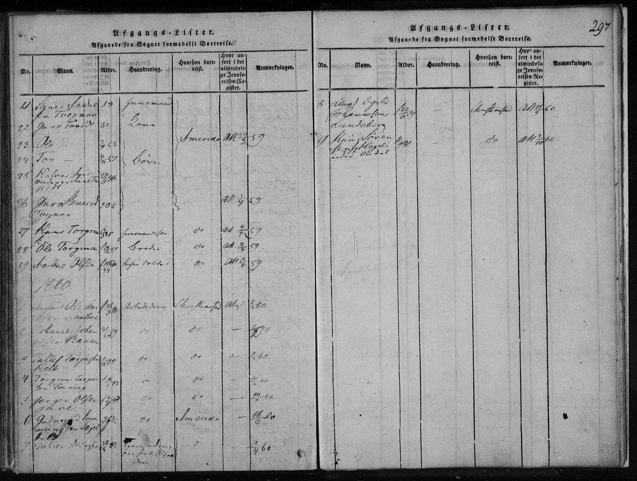 Lårdal kirkebøker, SAKO/A-284/F/Fa/L0005: Parish register (official) no. I 5, 1815-1860, p. 297