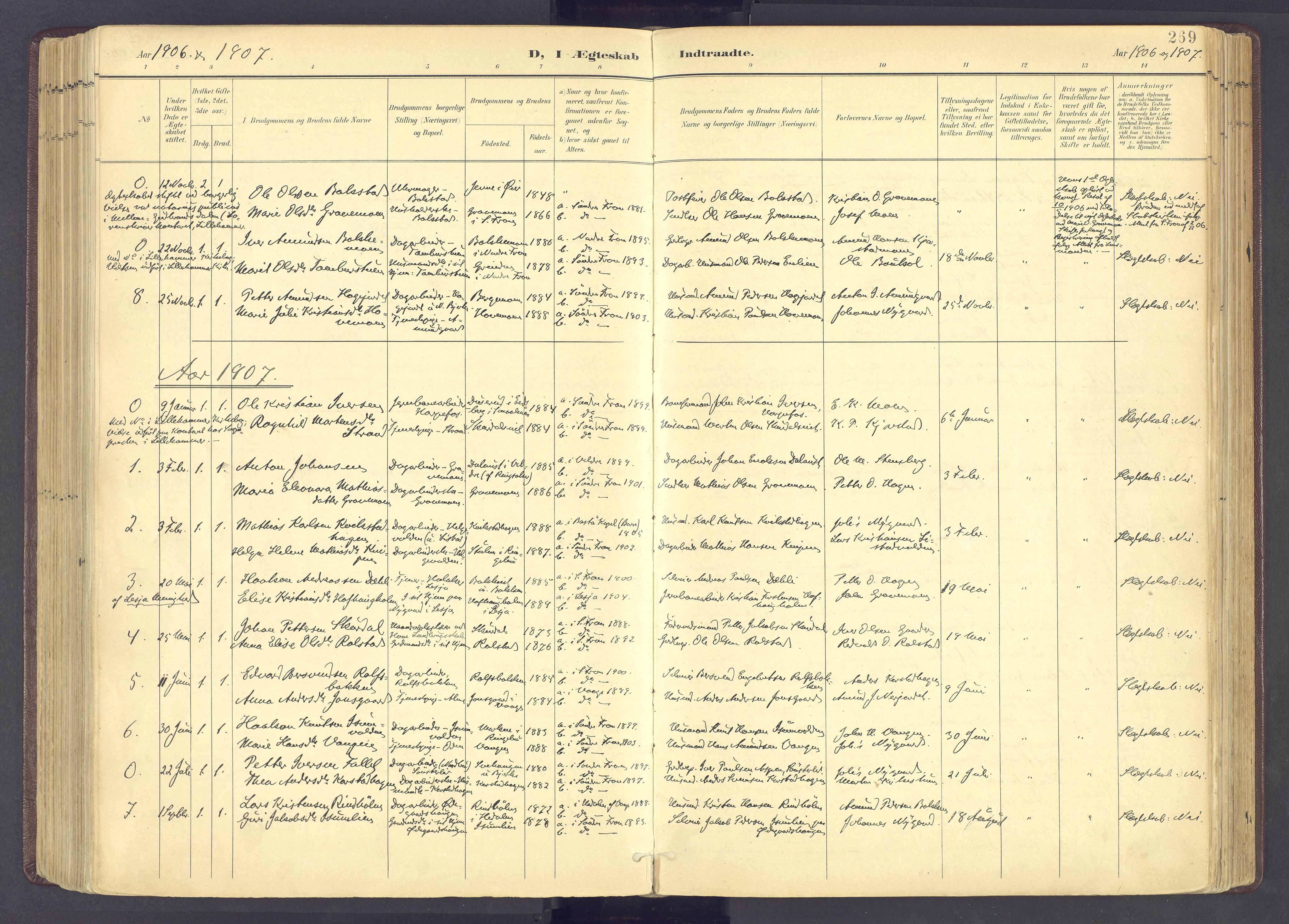 Sør-Fron prestekontor, AV/SAH-PREST-010/H/Ha/Haa/L0004: Parish register (official) no. 4, 1898-1919, p. 269