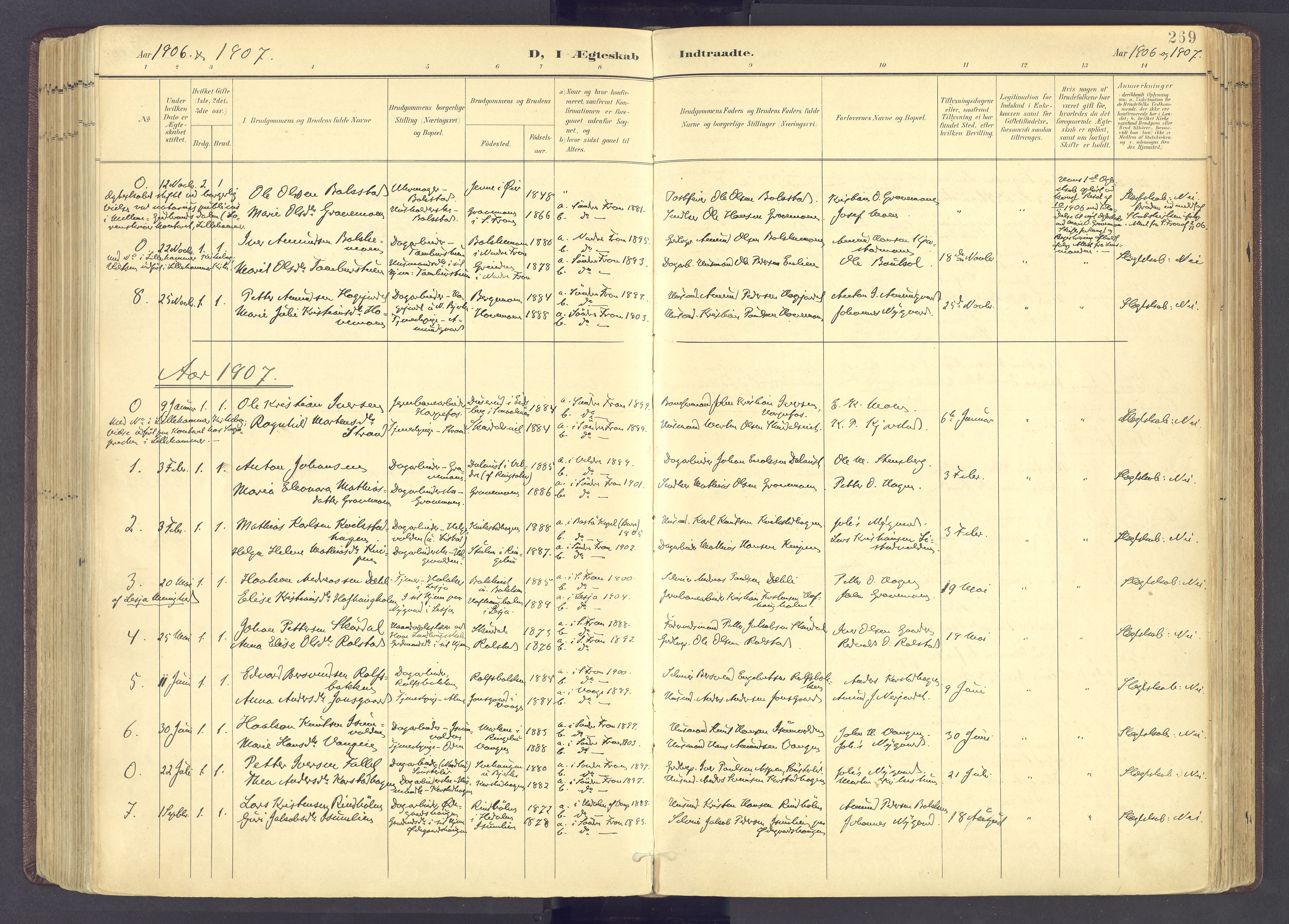 Sør-Fron prestekontor, SAH/PREST-010/H/Ha/Haa/L0004: Parish register (official) no. 4, 1898-1919, p. 269