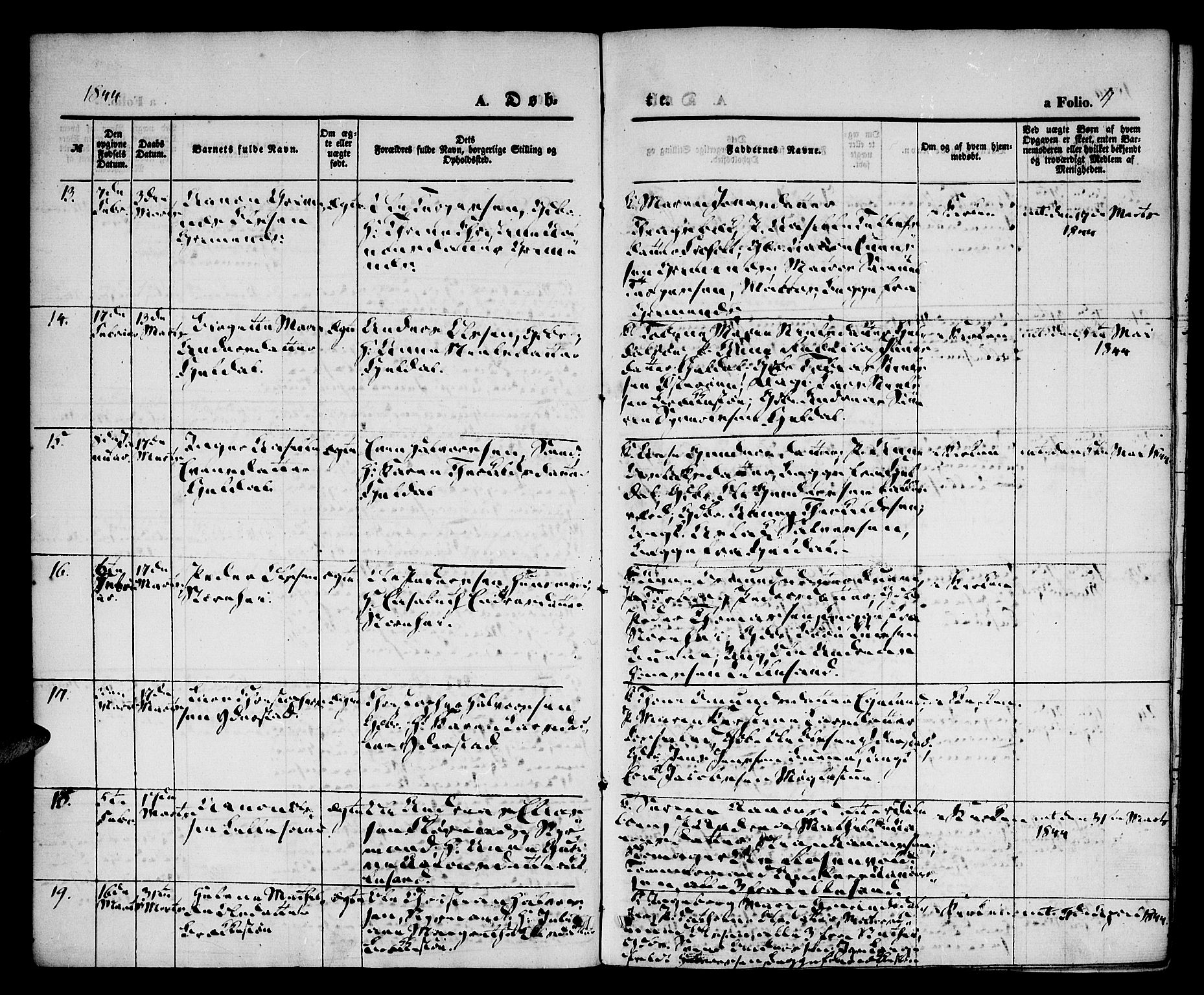 Vestre Moland sokneprestkontor, AV/SAK-1111-0046/F/Fa/Fab/L0005: Parish register (official) no. A 5, 1841-1849, p. 4