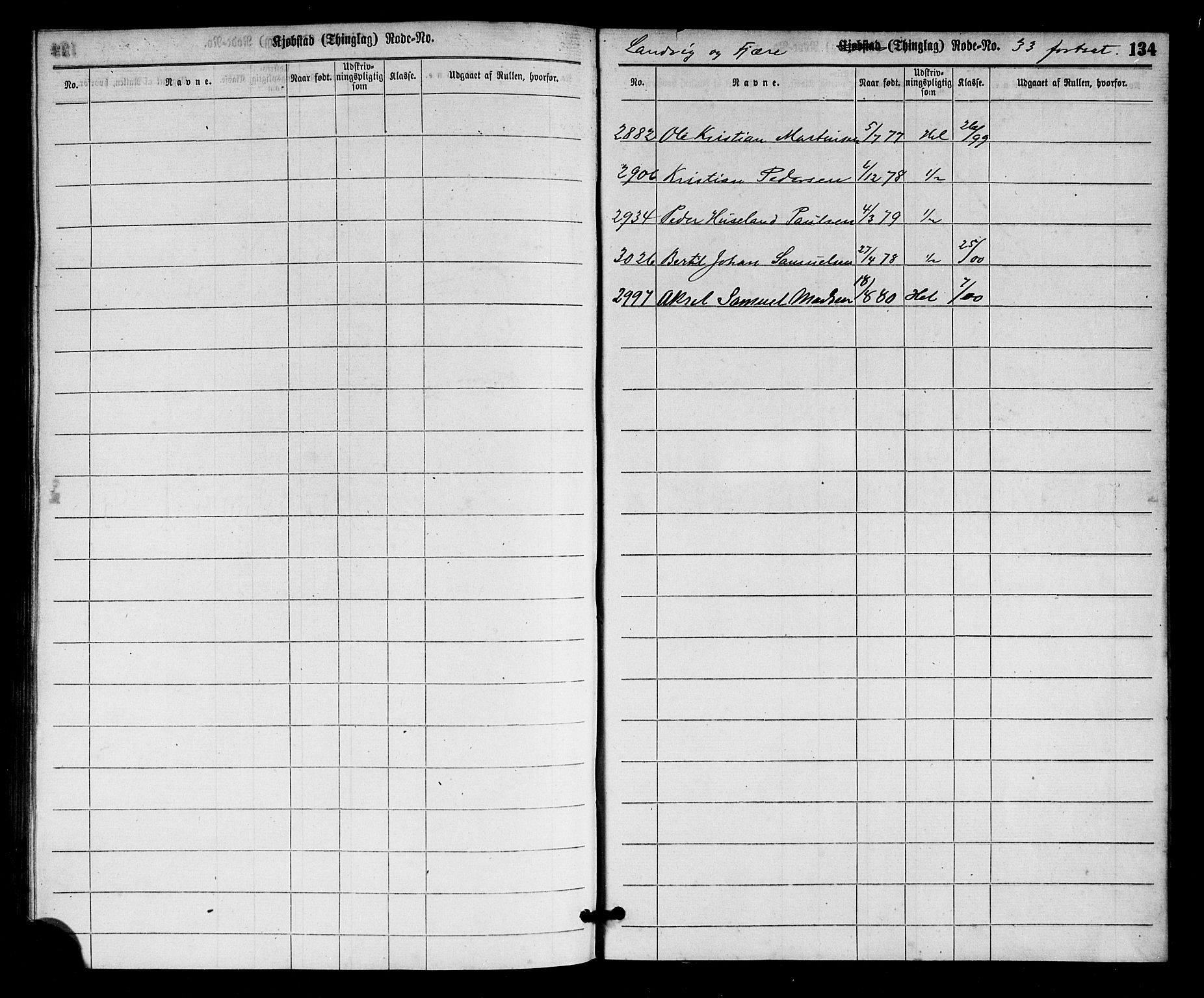 Grimstad mønstringskrets, SAK/2031-0013/F/Ff/L0001: Utskrivningsregisterrulle Grimstad, Landvik og Fjære, F-11, 1860-1880, p. 139