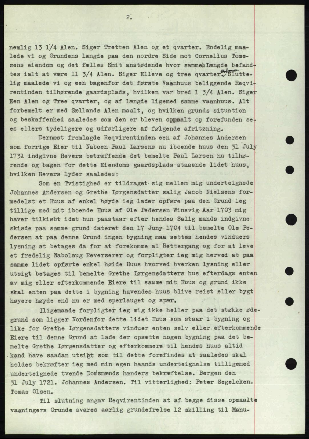 Byfogd og Byskriver i Bergen, AV/SAB-A-3401/03/03Bc/L0022: Mortgage book no. A18, 1946-1946, Diary no: : 2043/1946