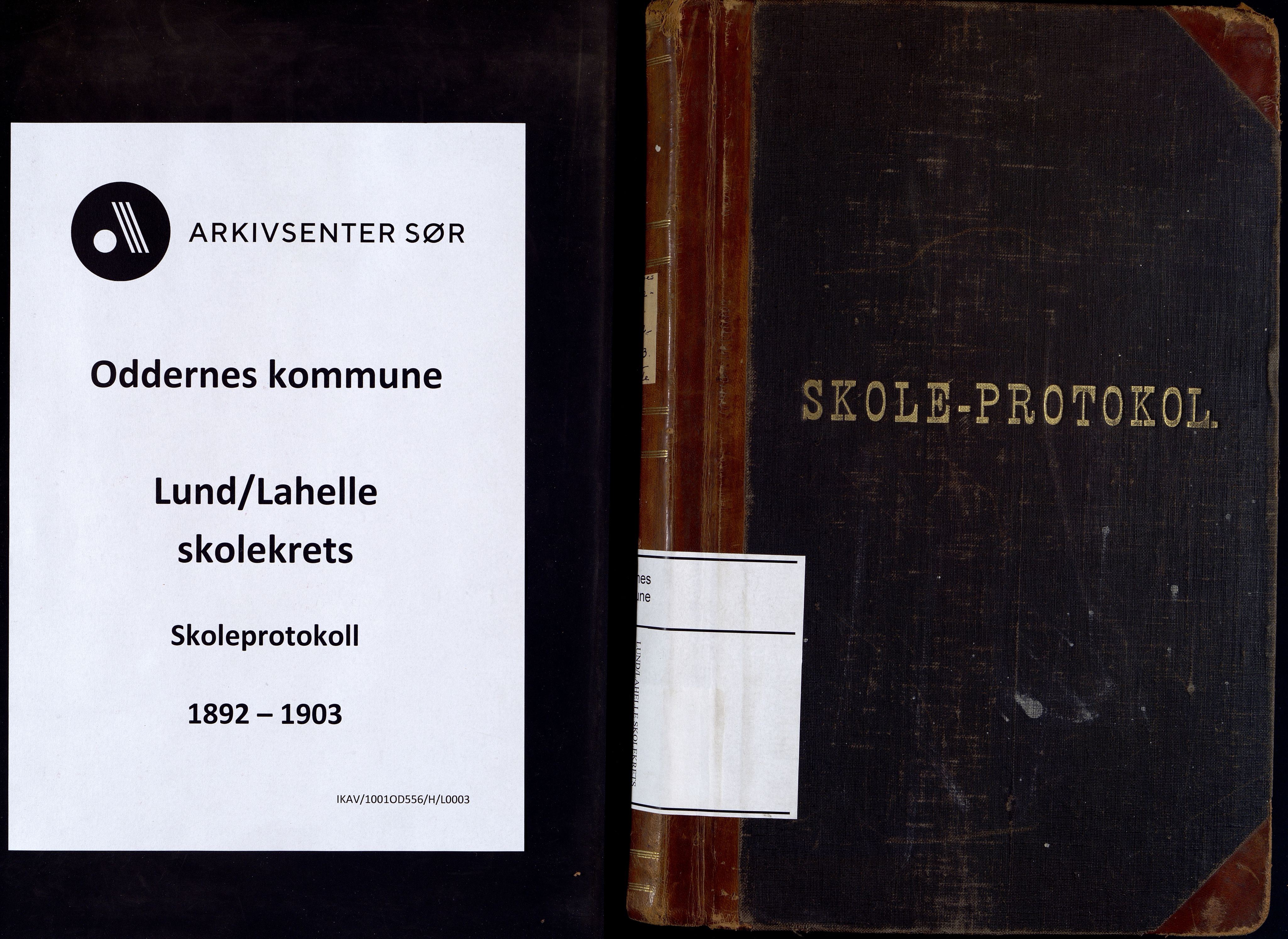 Oddernes kommune - Lund/Lahelle skolekrets, ARKSOR/1001OD556/H/L0003: Skoleprotokoll, 1892-1903