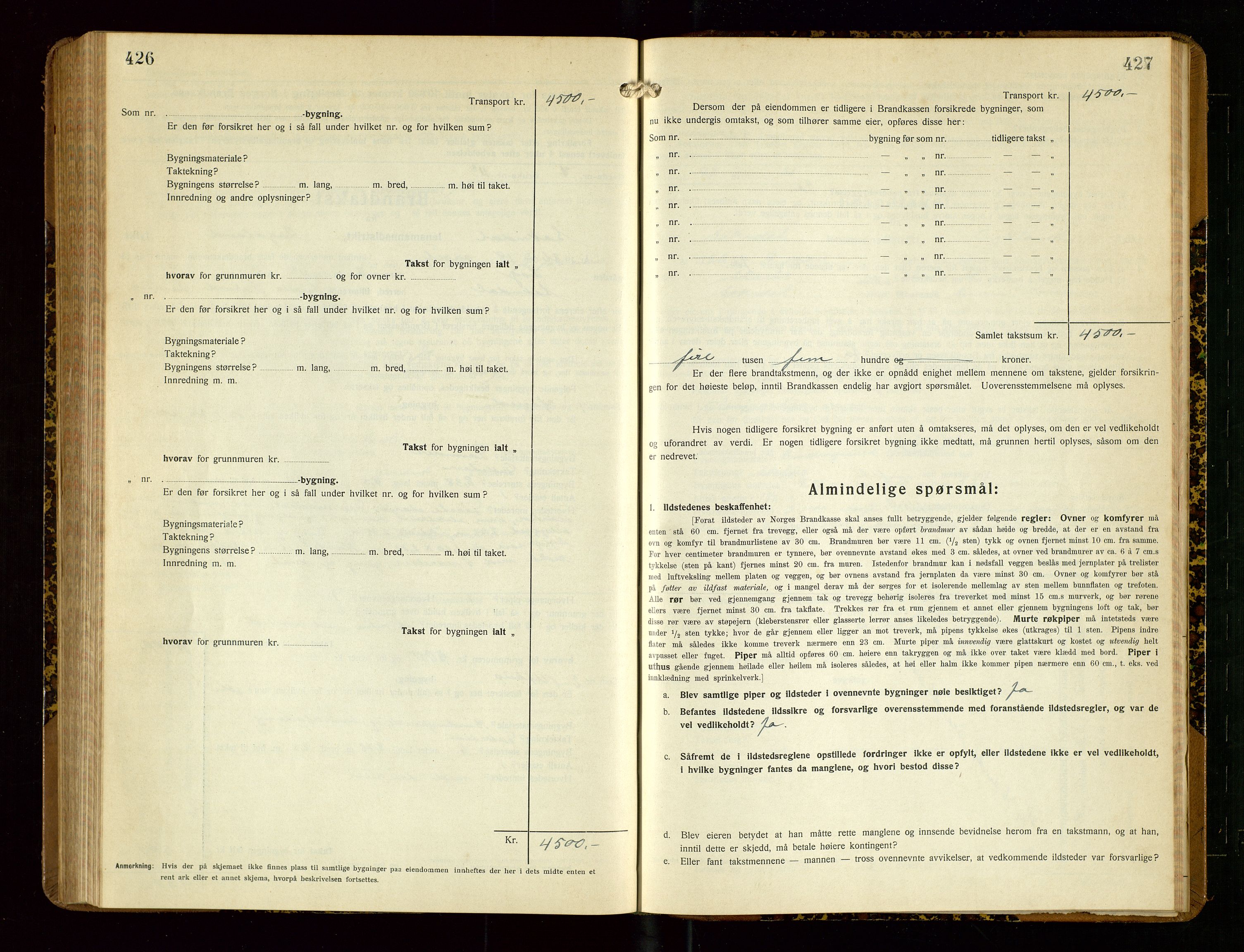 Sokndal lensmannskontor, SAST/A-100417/Gob/L0007: "Brandtakst-Protokoll", 1930-1936, p. 426-427