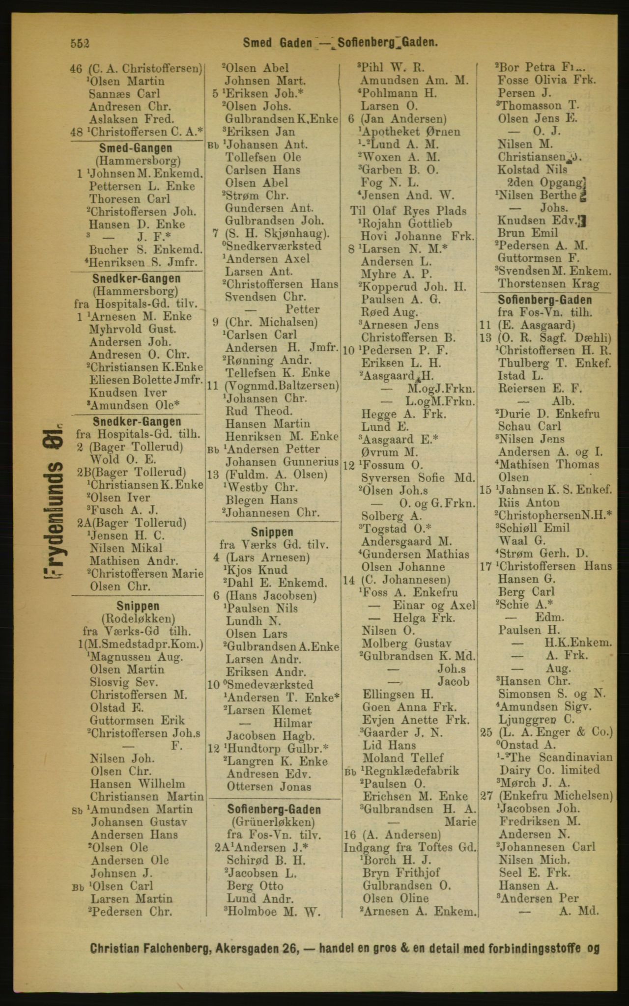 Kristiania/Oslo adressebok, PUBL/-, 1889, p. 552