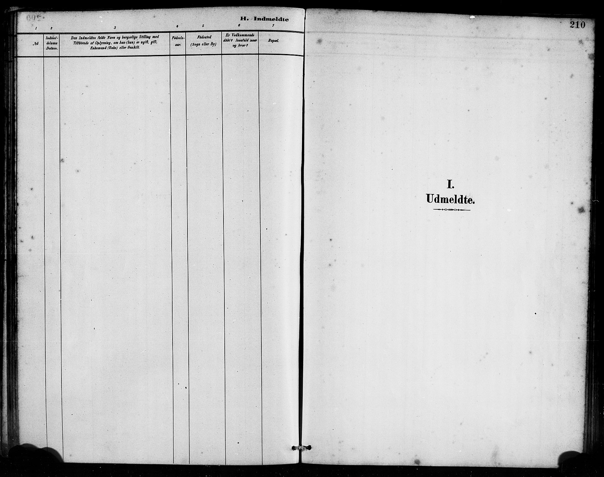 Bremanger sokneprestembete, SAB/A-82201/H/Haa/Haab/L0001: Parish register (official) no. B 1, 1884-1895, p. 210