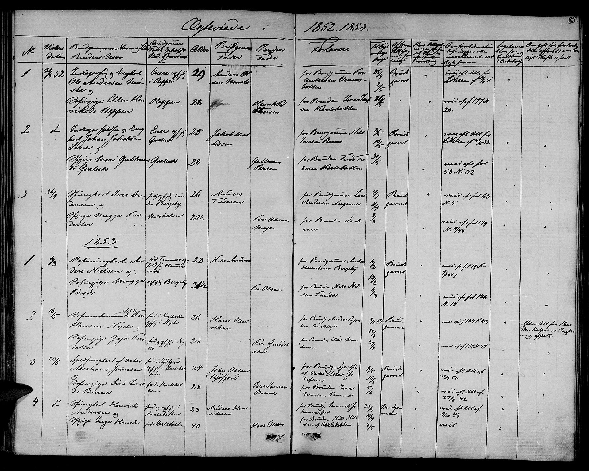 Nesseby sokneprestkontor, SATØ/S-1330/H/Ha/L0001kirke: Parish register (official) no. 1, 1838-1855, p. 85