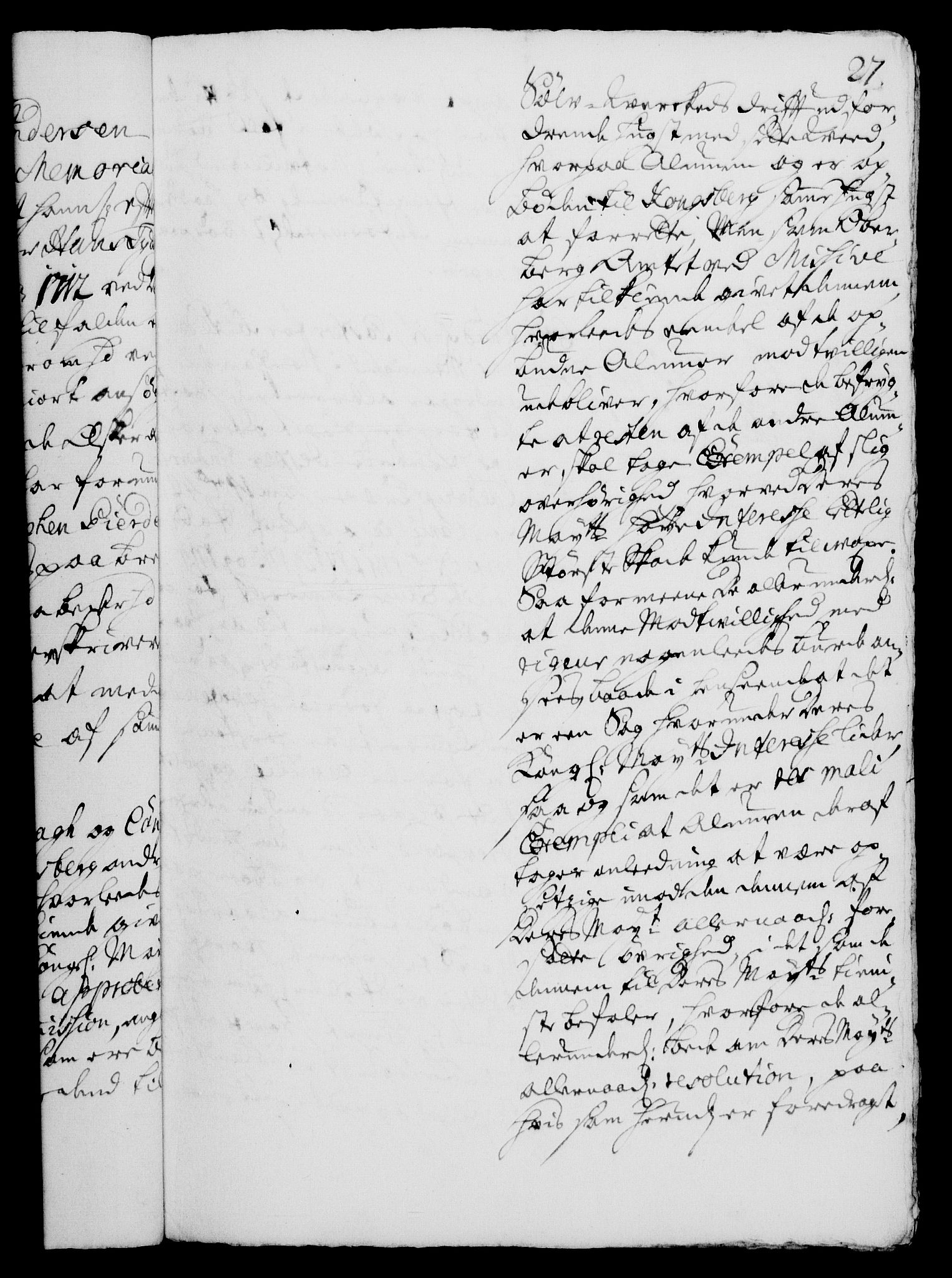 Rentekammeret, Kammerkanselliet, RA/EA-3111/G/Gh/Gha/L0003: Norsk ekstraktmemorialprotokoll, sak. 600-765 (merket RK 53.48), 1720-1721, p. 27
