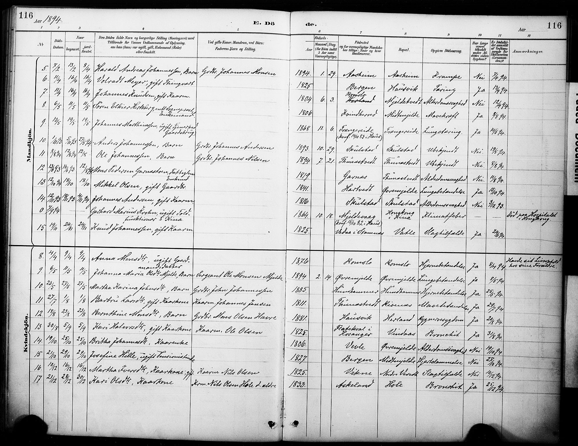 Haus sokneprestembete, SAB/A-75601/H/Haa: Parish register (official) no. B 1, 1887-1898, p. 116