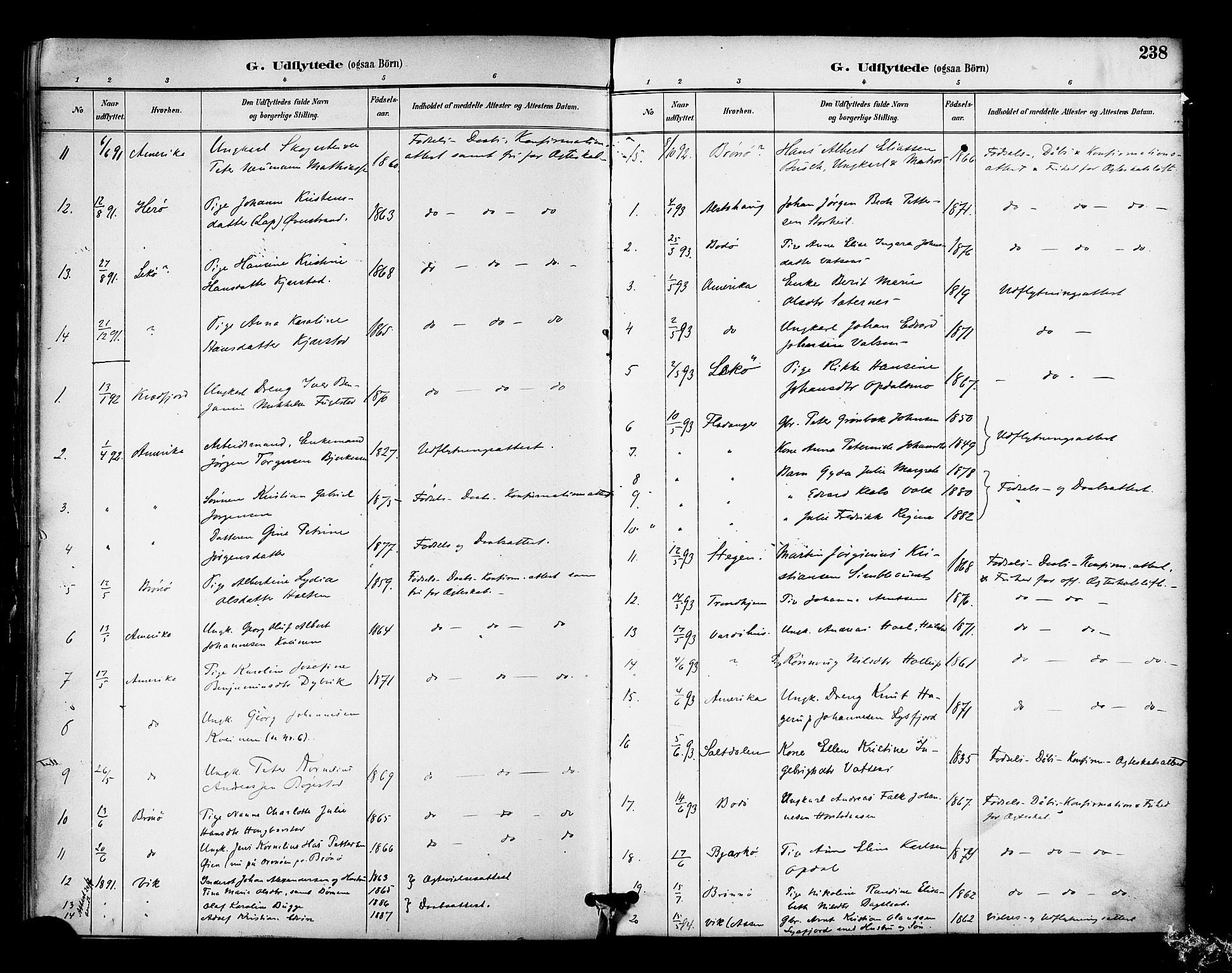 Ministerialprotokoller, klokkerbøker og fødselsregistre - Nordland, AV/SAT-A-1459/810/L0150: Parish register (official) no. 810A10 /1, 1884-1895, p. 238