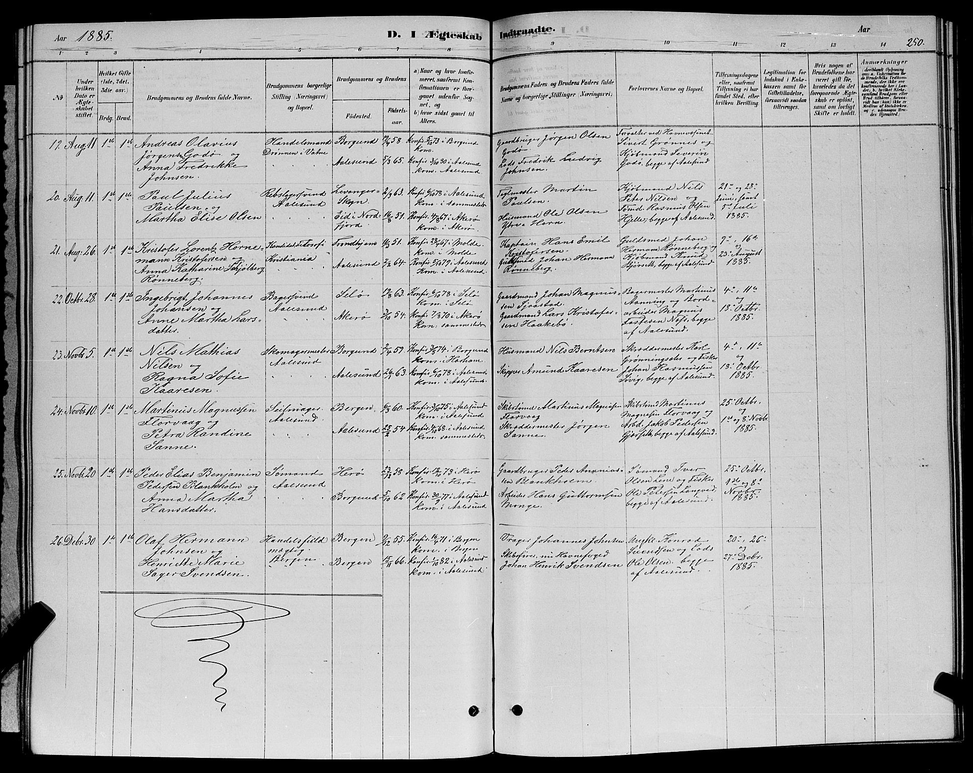 Ministerialprotokoller, klokkerbøker og fødselsregistre - Møre og Romsdal, SAT/A-1454/529/L0466: Parish register (copy) no. 529C03, 1878-1888, p. 251