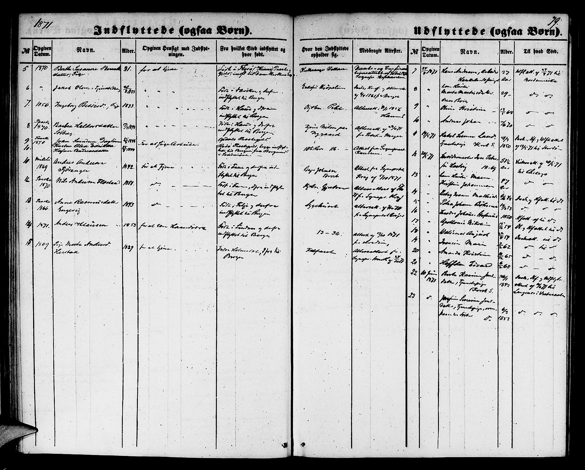 Domkirken sokneprestembete, SAB/A-74801/H/Hab/L0044: Parish register (copy) no. F 1, 1856-1879, p. 79