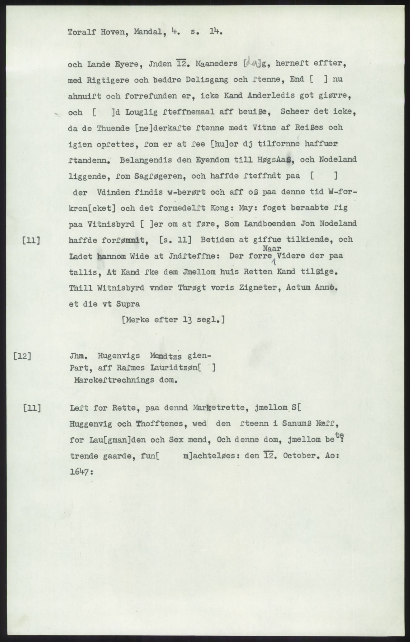 Samlinger til kildeutgivelse, Diplomavskriftsamlingen, AV/RA-EA-4053/H/Ha, p. 1704