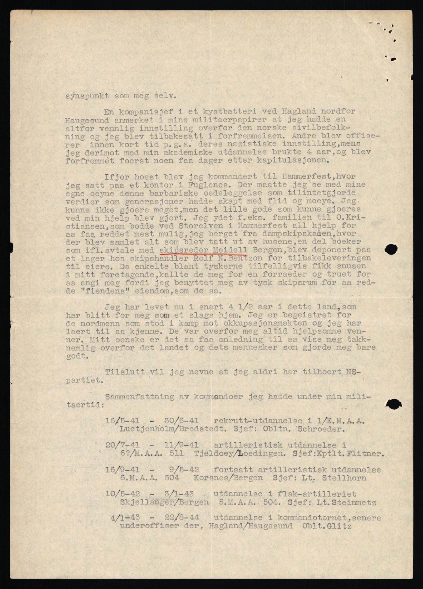 Forsvaret, Forsvarets overkommando II, AV/RA-RAFA-3915/D/Db/L0039: CI Questionaires. Tyske okkupasjonsstyrker i Norge. Østerrikere., 1945-1946, p. 302