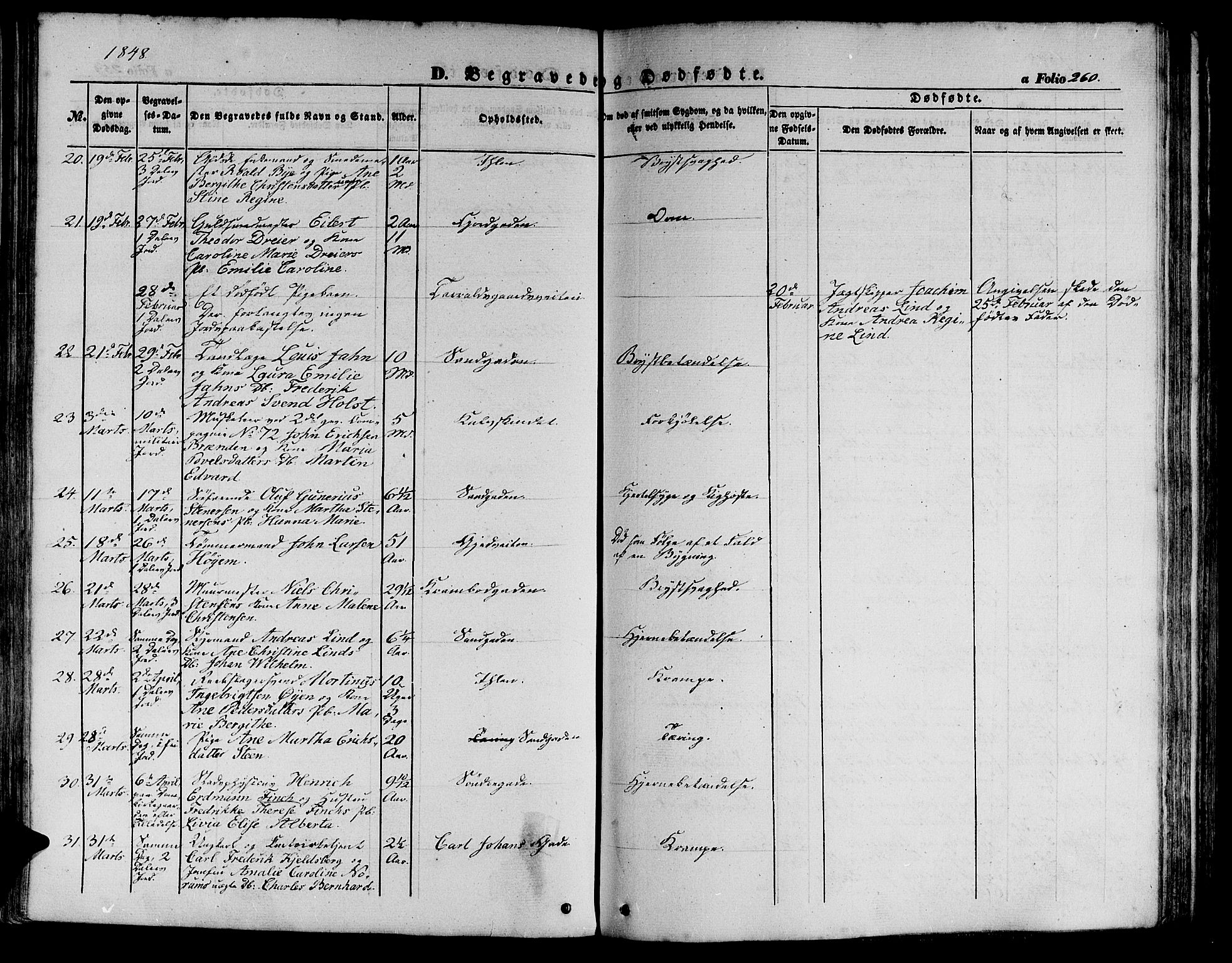 Ministerialprotokoller, klokkerbøker og fødselsregistre - Sør-Trøndelag, AV/SAT-A-1456/602/L0137: Parish register (copy) no. 602C05, 1846-1856, p. 260