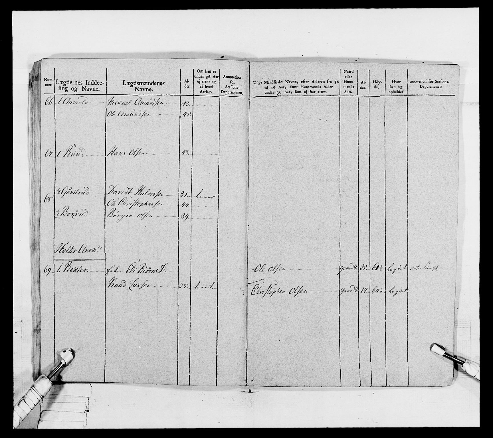 Generalitets- og kommissariatskollegiet, Det kongelige norske kommissariatskollegium, AV/RA-EA-5420/E/Eh/L0067: Opplandske nasjonale infanteriregiment, 1789-1797, p. 703