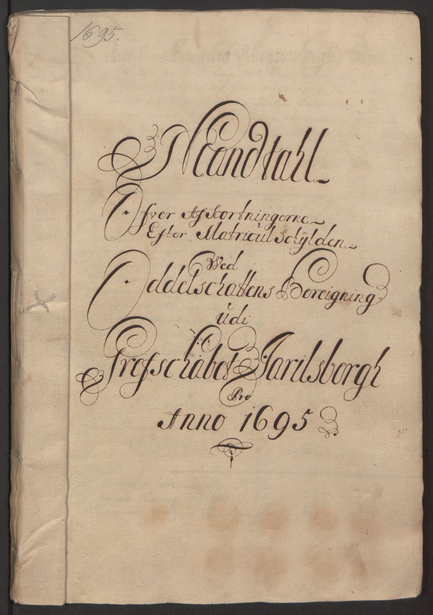 Rentekammeret inntil 1814, Reviderte regnskaper, Fogderegnskap, AV/RA-EA-4092/R32/L1867: Fogderegnskap Jarlsberg grevskap, 1694-1696, p. 197