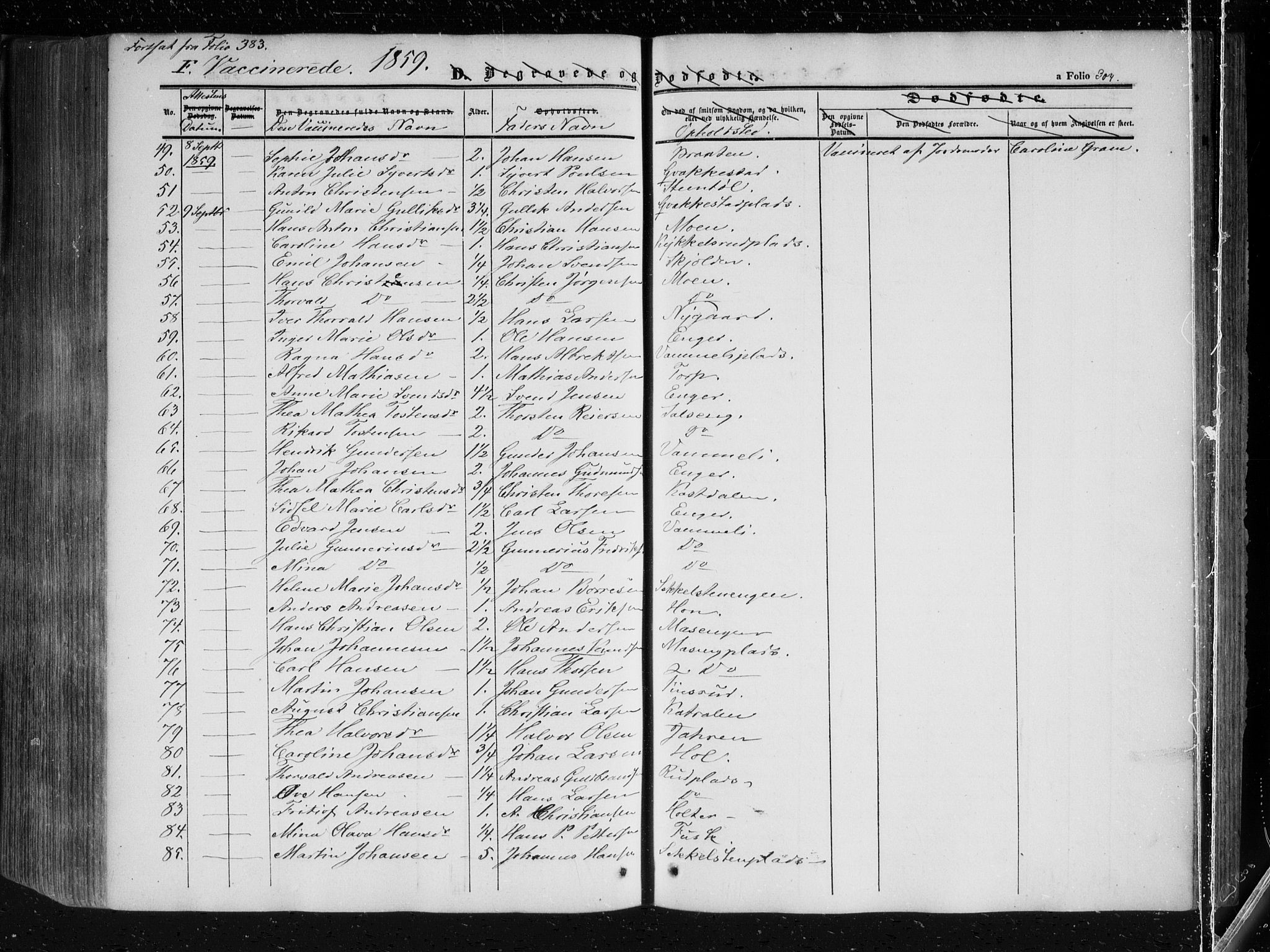 Askim prestekontor Kirkebøker, SAO/A-10900/F/Fa/L0005: Parish register (official) no. 5, 1847-1879, p. 304