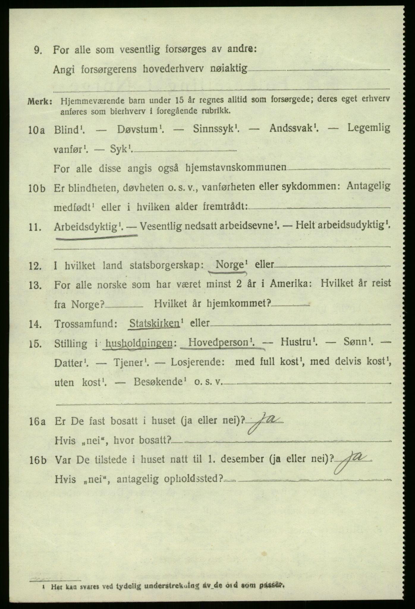 SAB, 1920 census for Jølster, 1920, p. 4005