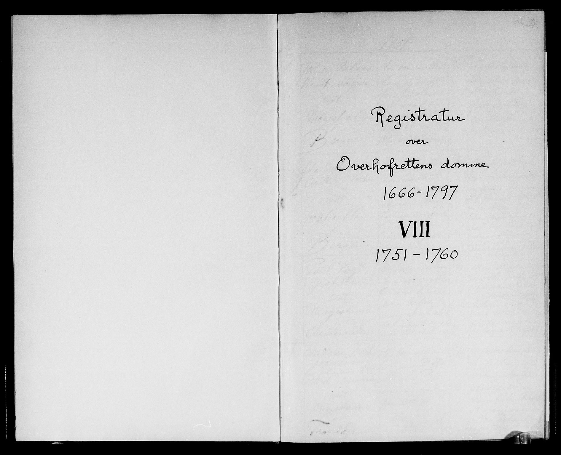 Overhoffretten 1667-1797, AV/RA-EA-2884, 1751-1760