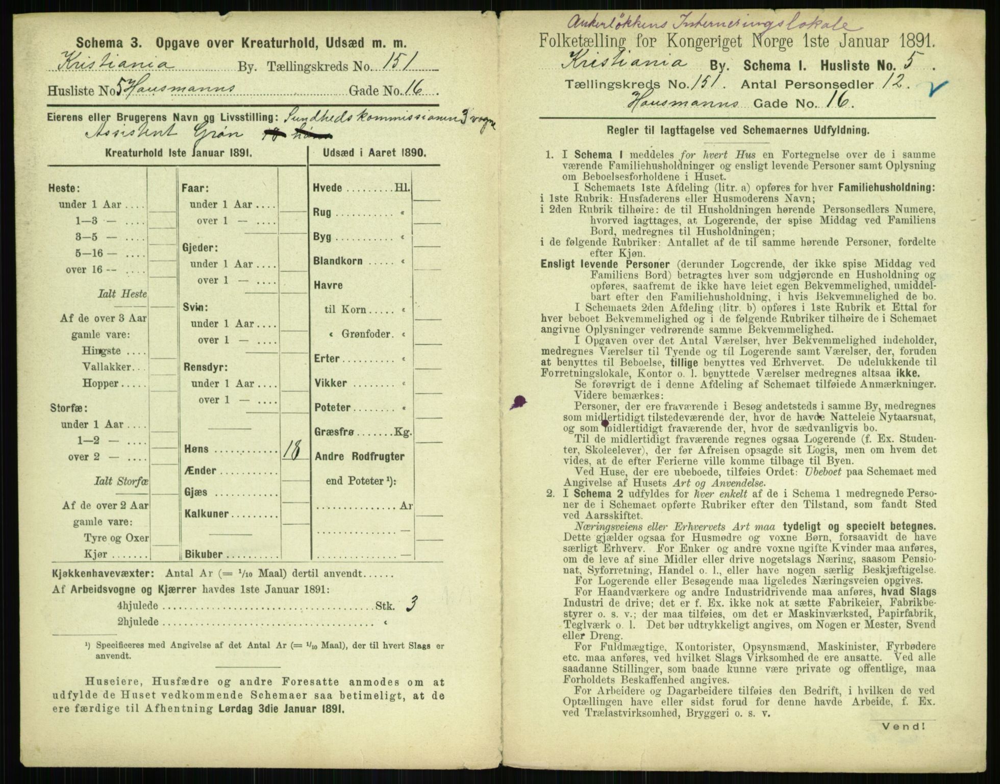 RA, 1891 census for 0301 Kristiania, 1891, p. 84362