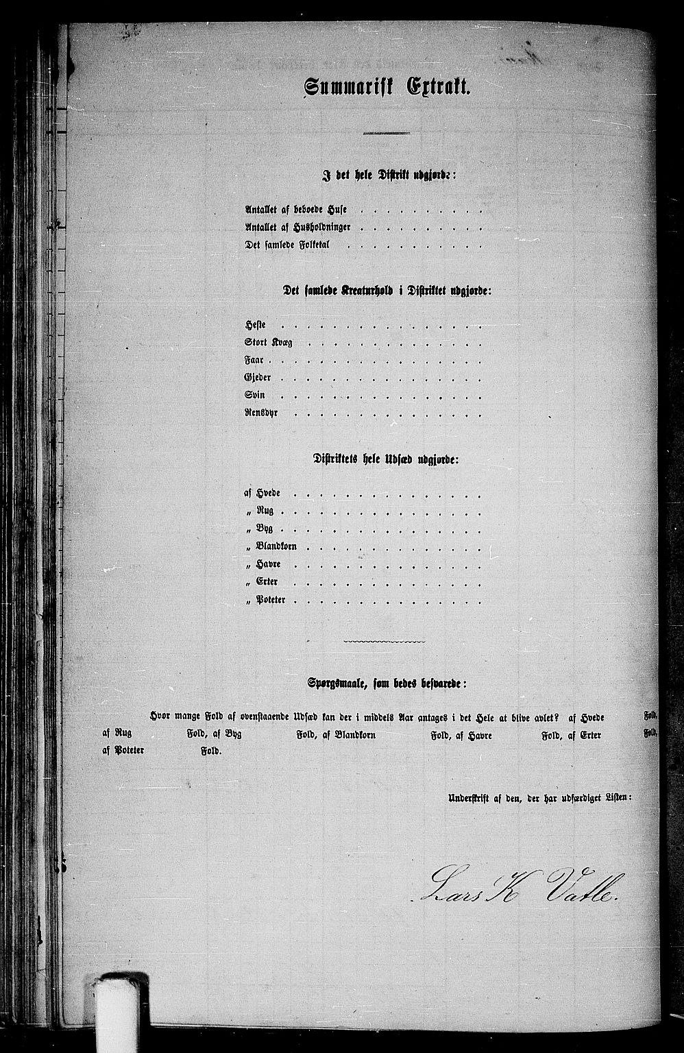 RA, 1865 census for Haus, 1865, p. 87