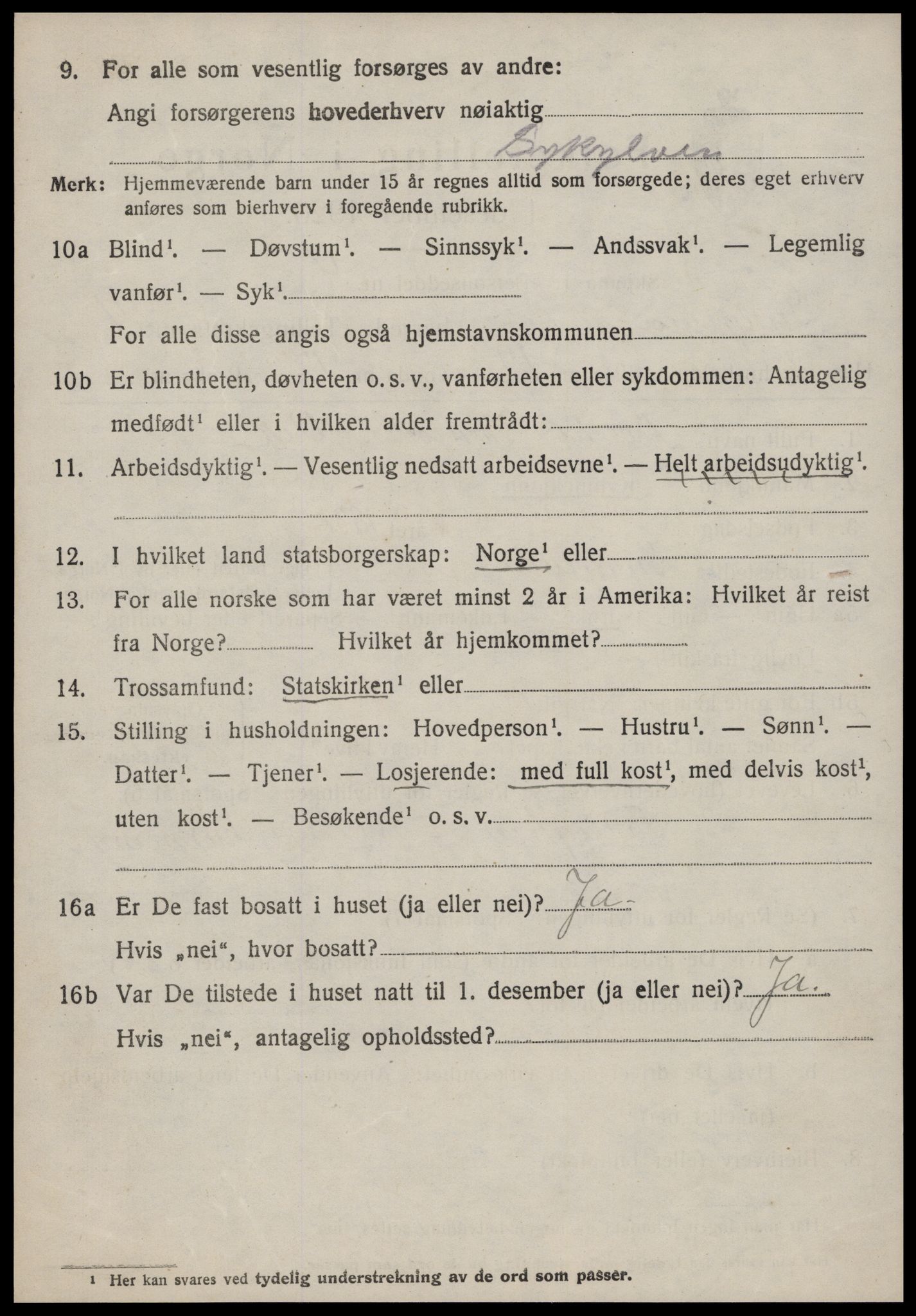 SAT, 1920 census for Sykkylven, 1920, p. 3024