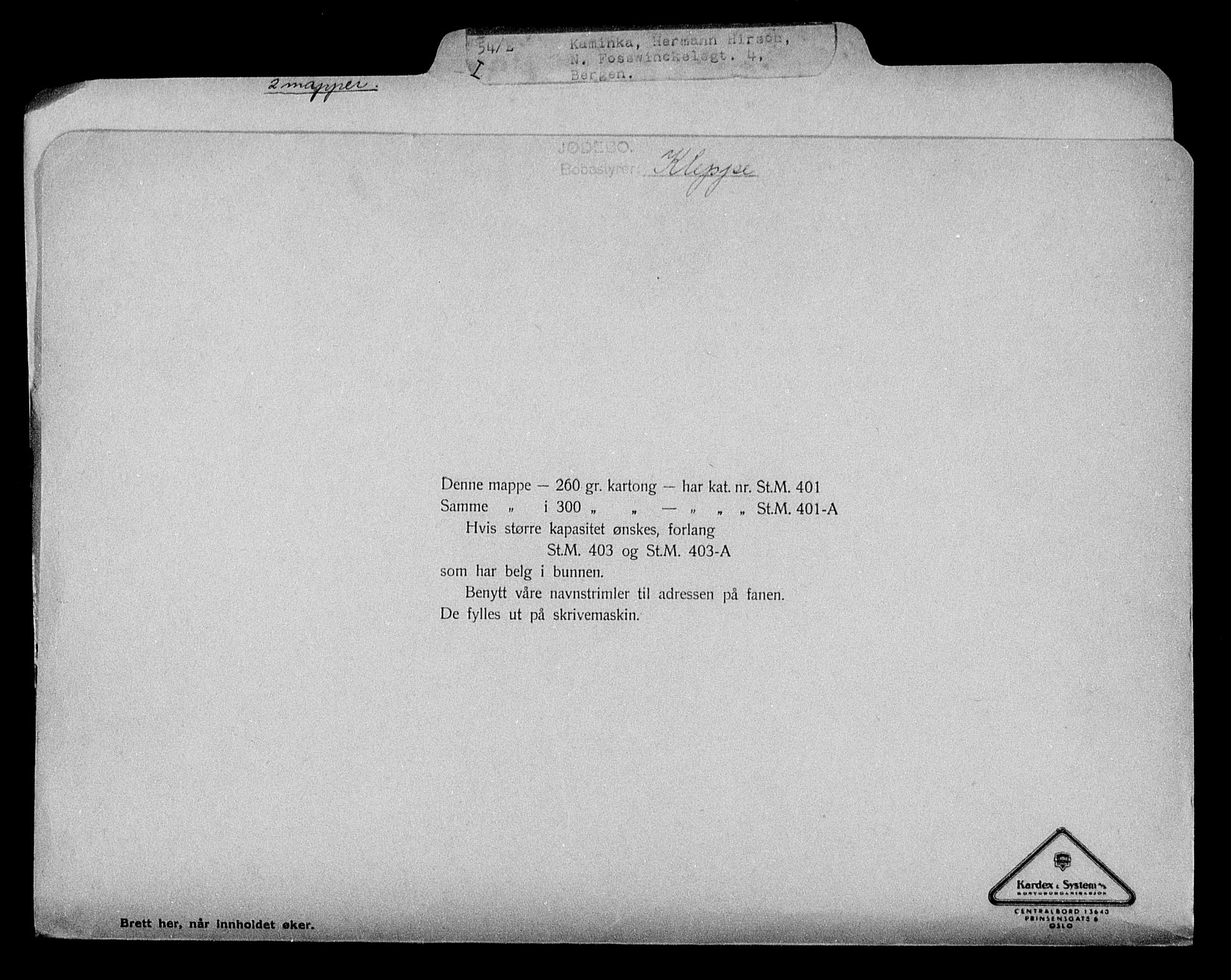 Justisdepartementet, Tilbakeføringskontoret for inndratte formuer, RA/S-1564/H/Hc/Hcd/L1001: --, 1945-1947, p. 2