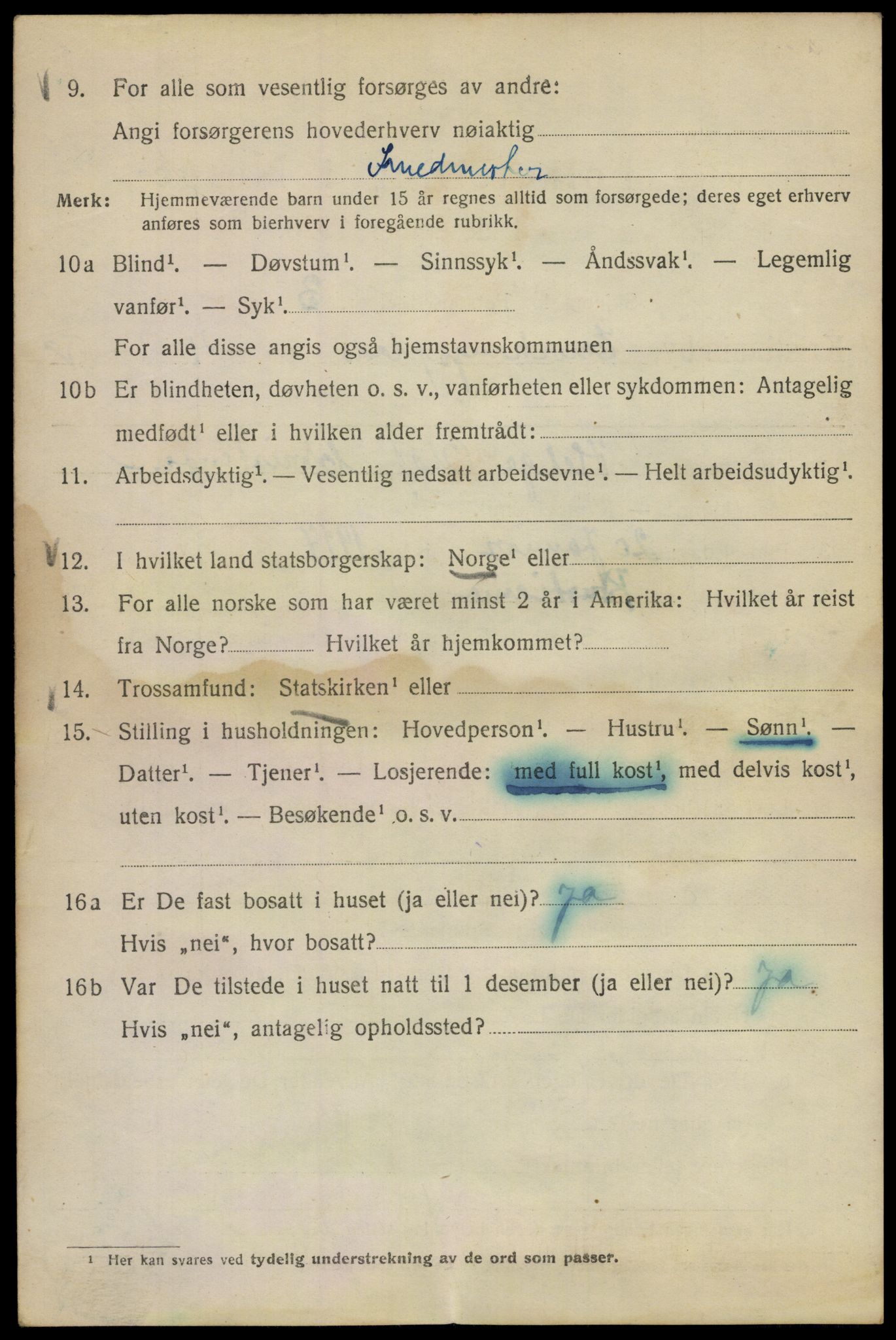 SAO, 1920 census for Kristiania, 1920, p. 218320