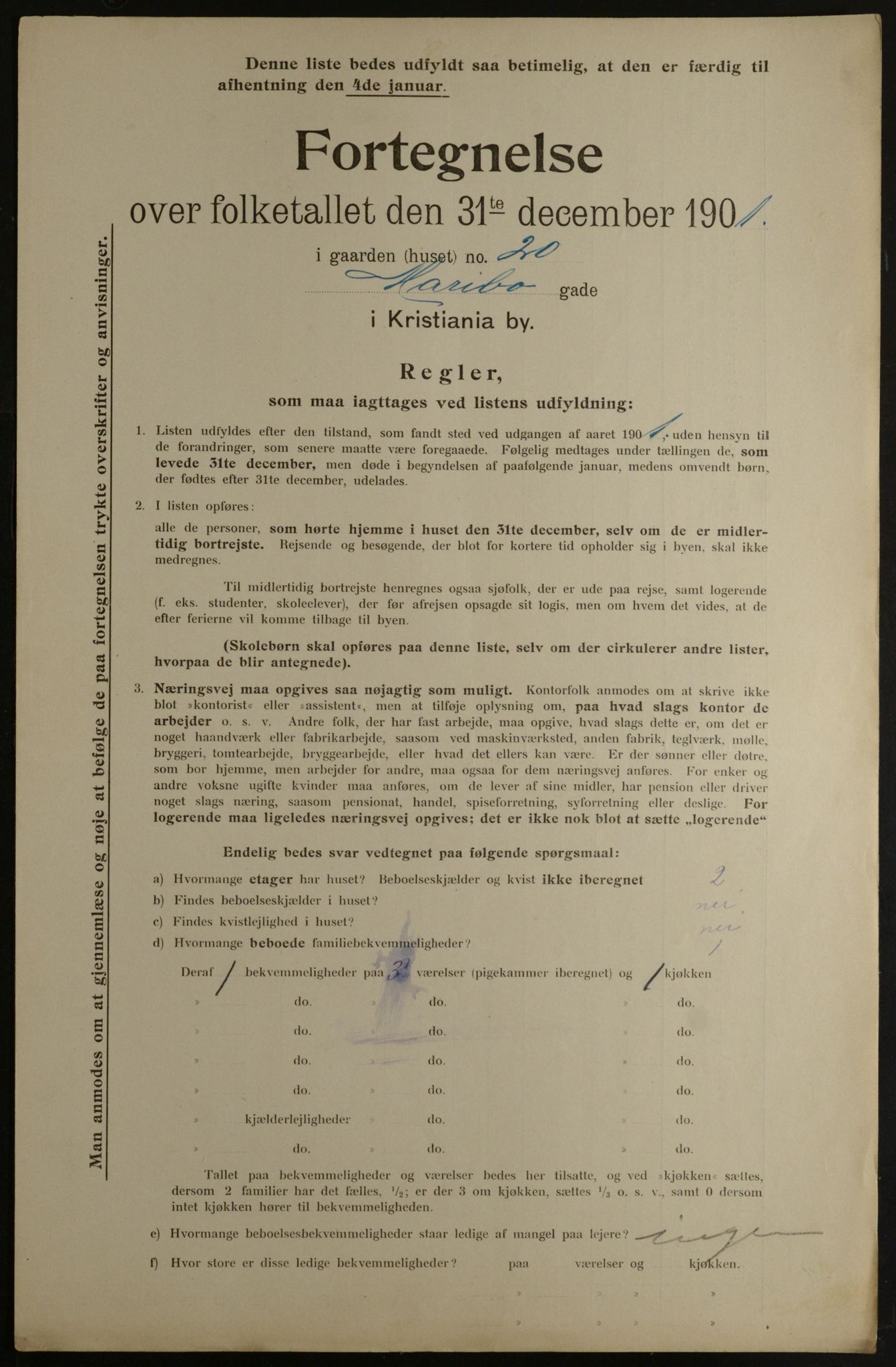 OBA, Municipal Census 1901 for Kristiania, 1901, p. 9346