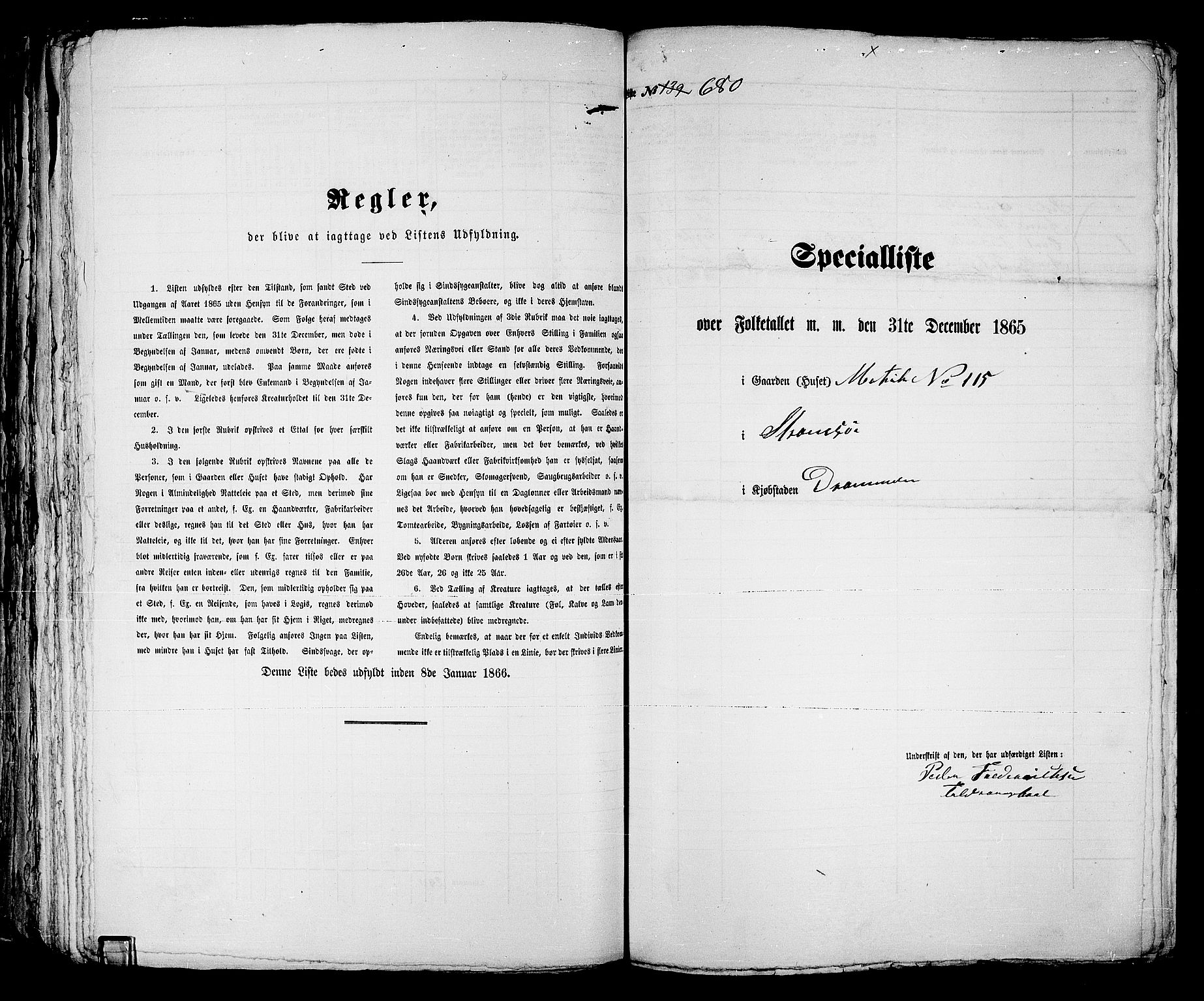 RA, 1865 census for Strømsø in Drammen, 1865, p. 175