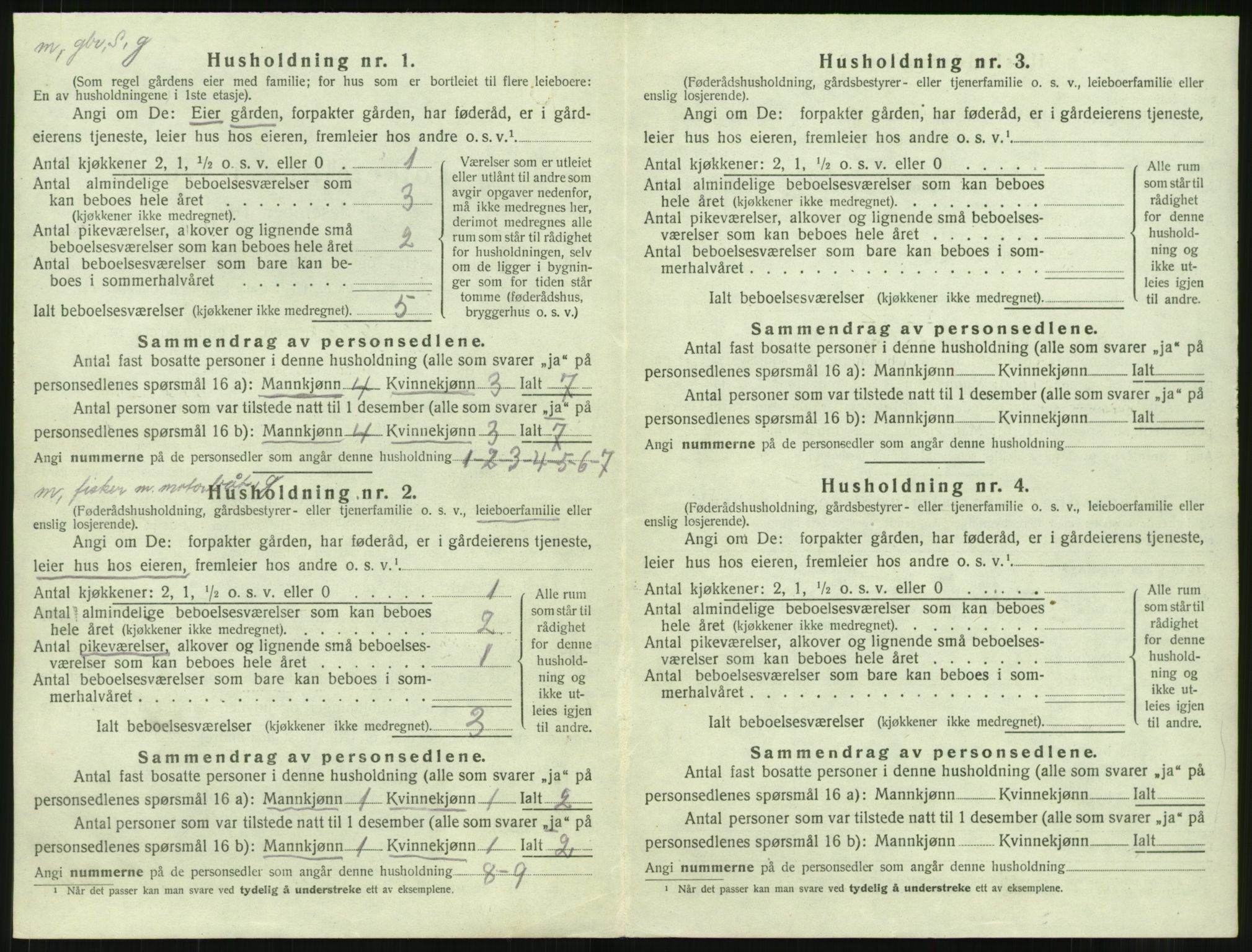 SAT, 1920 census for Giske, 1920, p. 39