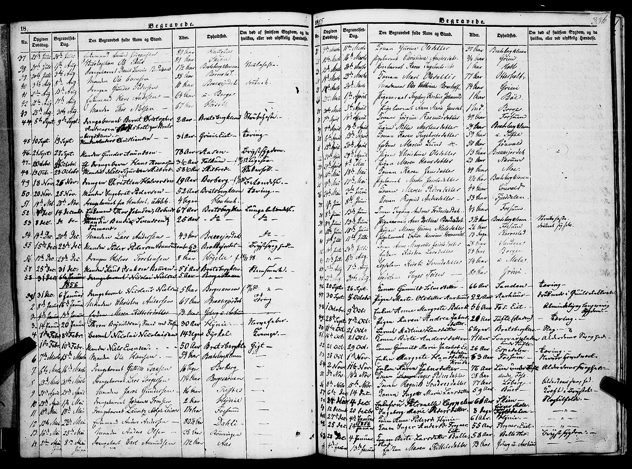 Gjerpen kirkebøker, SAKO/A-265/F/Fa/L0007b: Parish register (official) no. I 7B, 1834-1857, p. 336