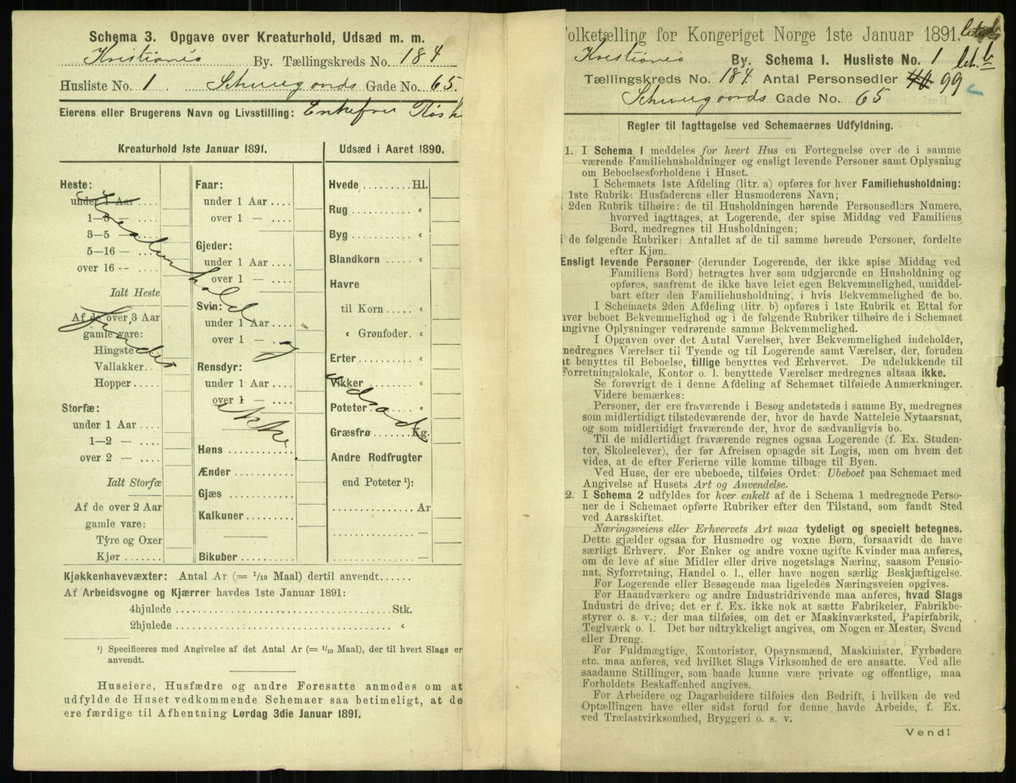 RA, 1891 census for 0301 Kristiania, 1891, p. 109830