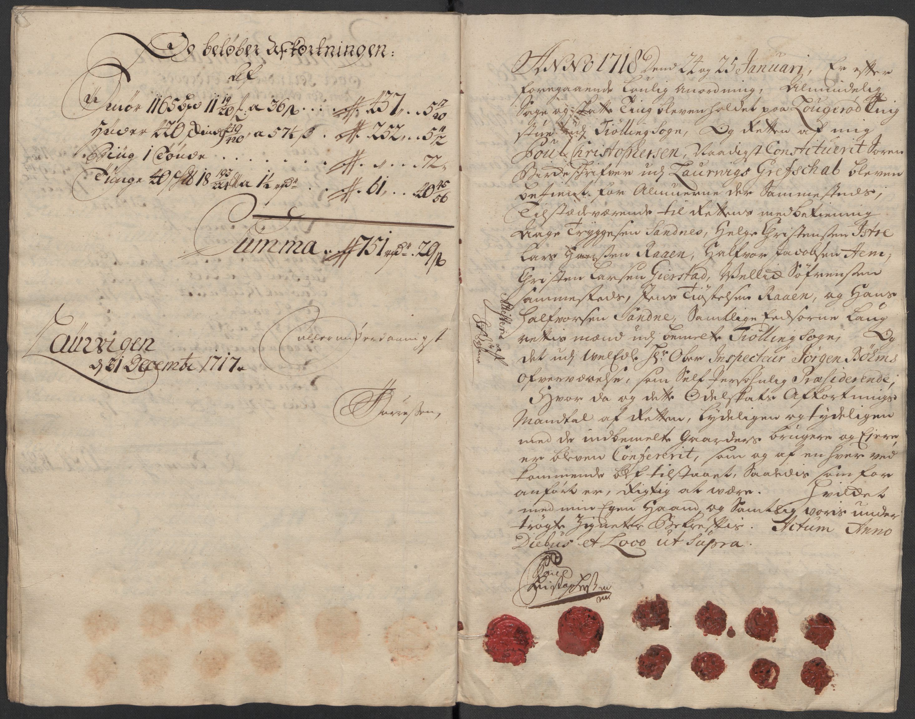 Rentekammeret inntil 1814, Reviderte regnskaper, Fogderegnskap, RA/EA-4092/R33/L1987: Fogderegnskap Larvik grevskap, 1716-1717, p. 633