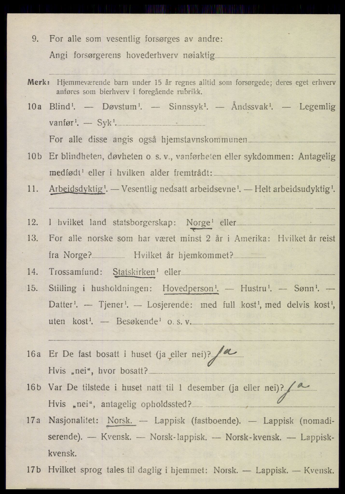 SAT, 1920 census for Hemnes, 1920, p. 5941