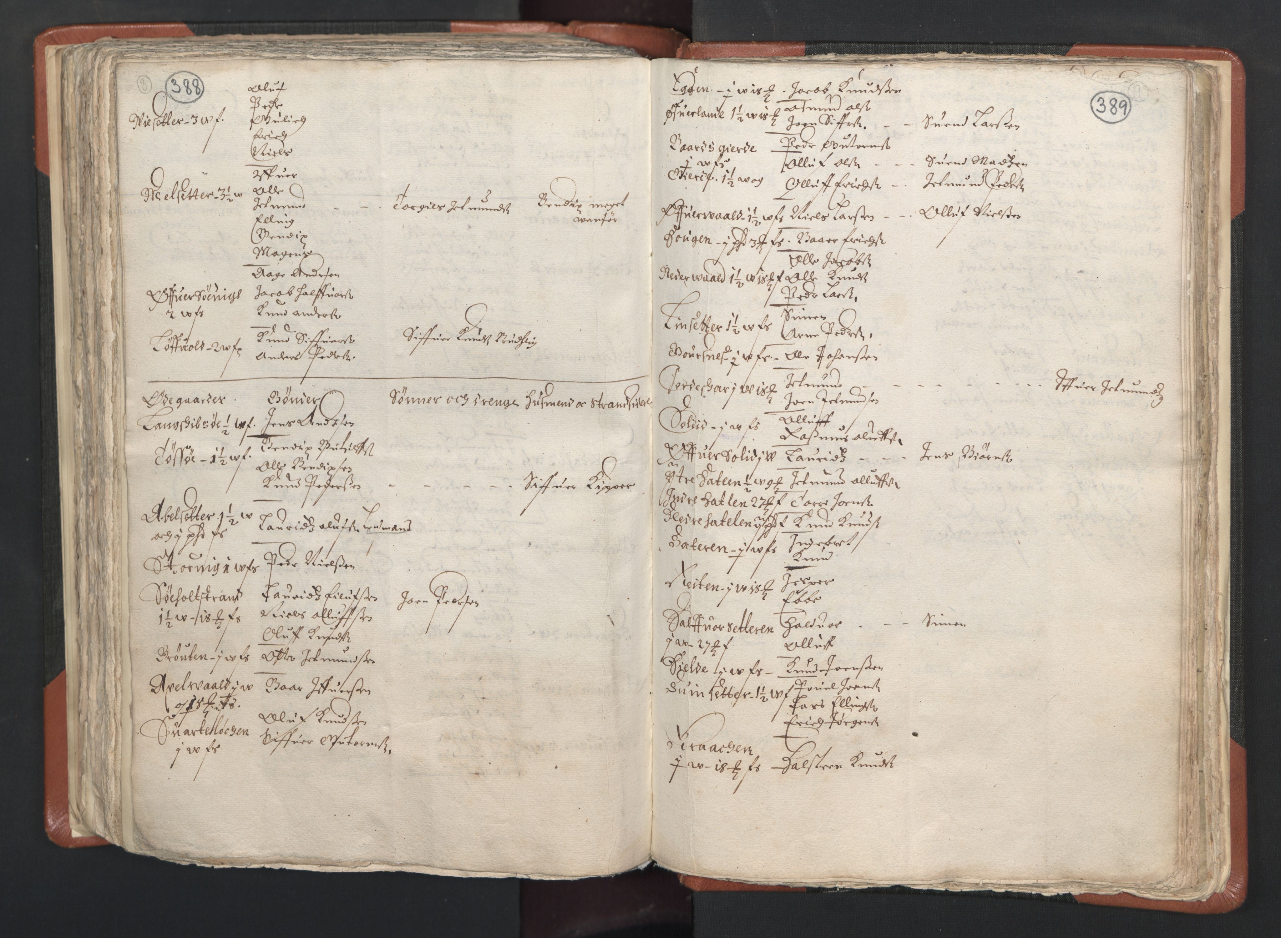 RA, Vicar's Census 1664-1666, no. 26: Sunnmøre deanery, 1664-1666, p. 388-389