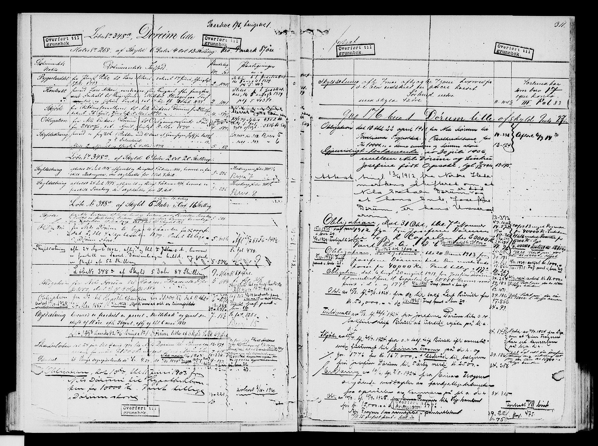 Nord-Hedmark sorenskriveri, SAH/TING-012/H/Ha/Had/Hade/L0001B: Mortgage register no. 4.1b, 1871-1940, p. 311