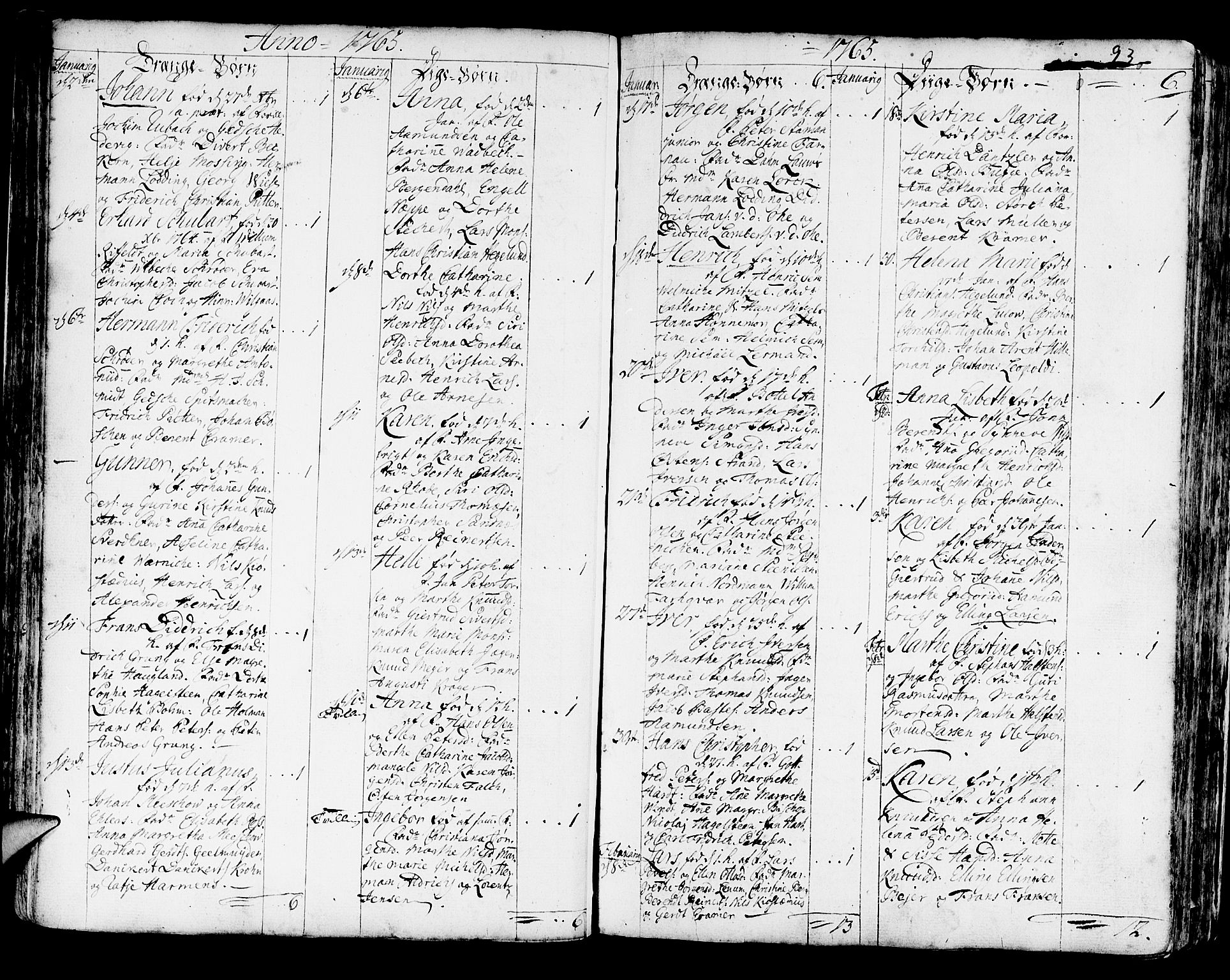 Korskirken sokneprestembete, SAB/A-76101/H/Haa/L0005: Parish register (official) no. A 5, 1751-1789, p. 93