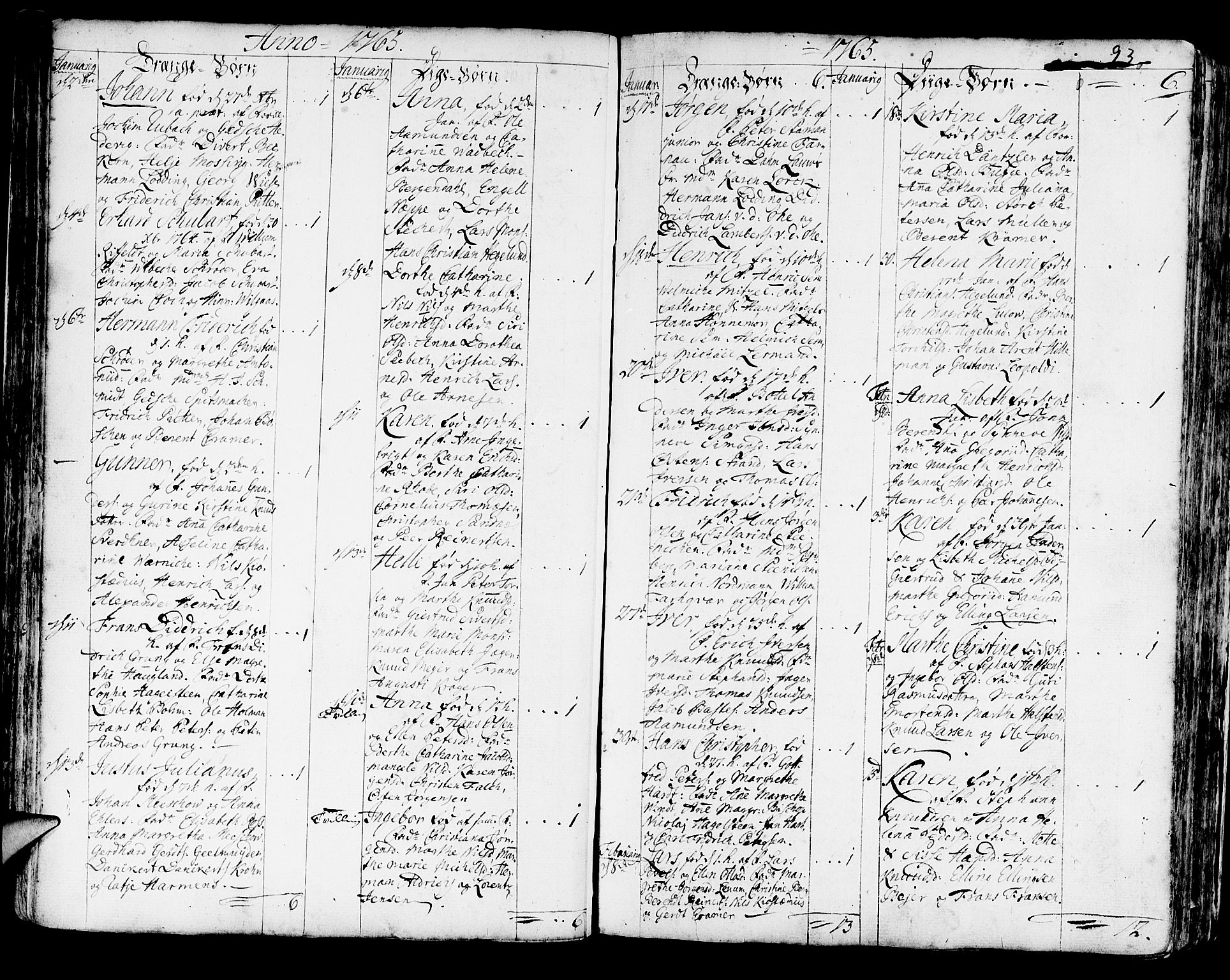 Korskirken sokneprestembete, AV/SAB-A-76101/H/Haa/L0005: Parish register (official) no. A 5, 1751-1789, p. 93