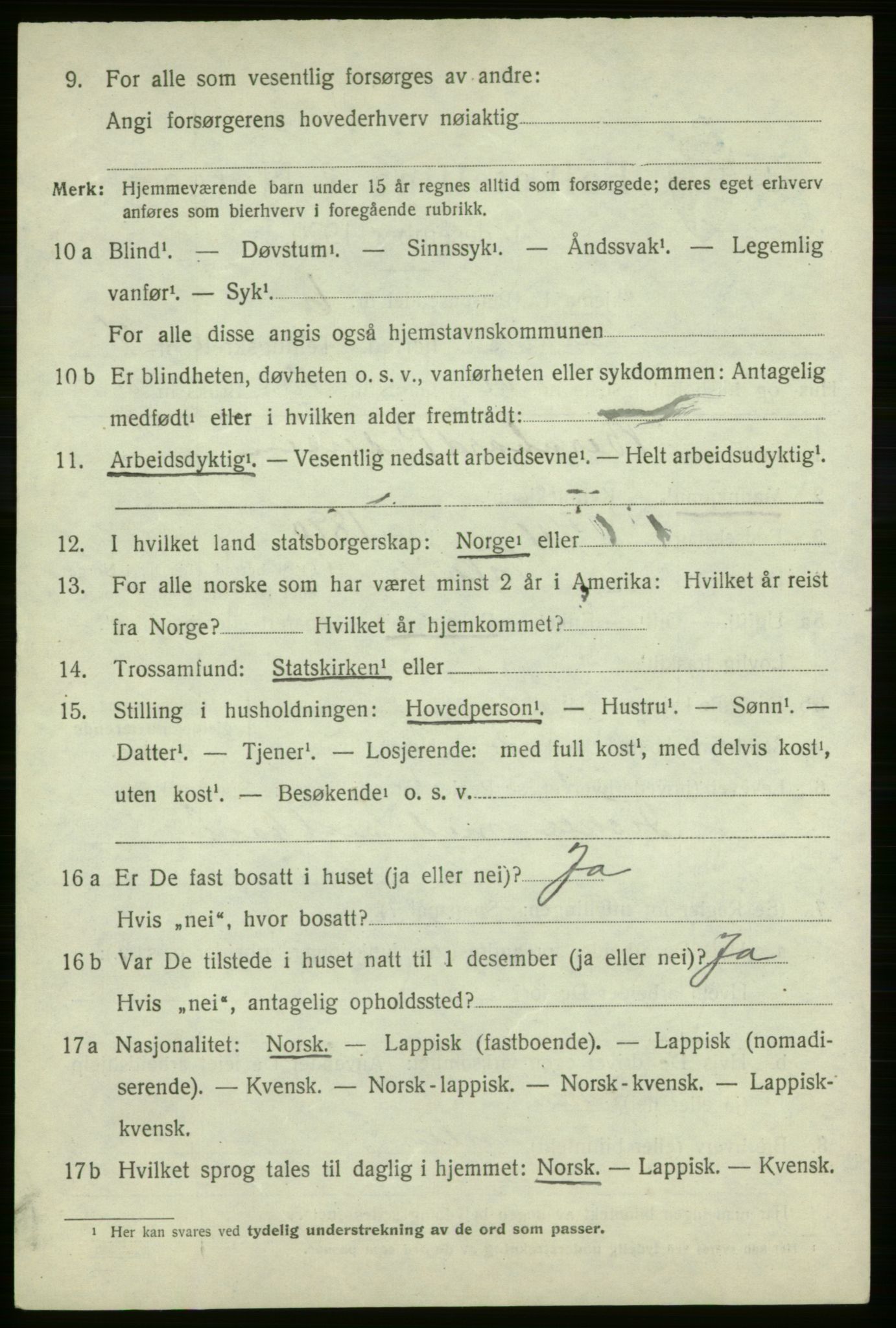 SATØ, 1920 census for Talvik, 1920, p. 3275