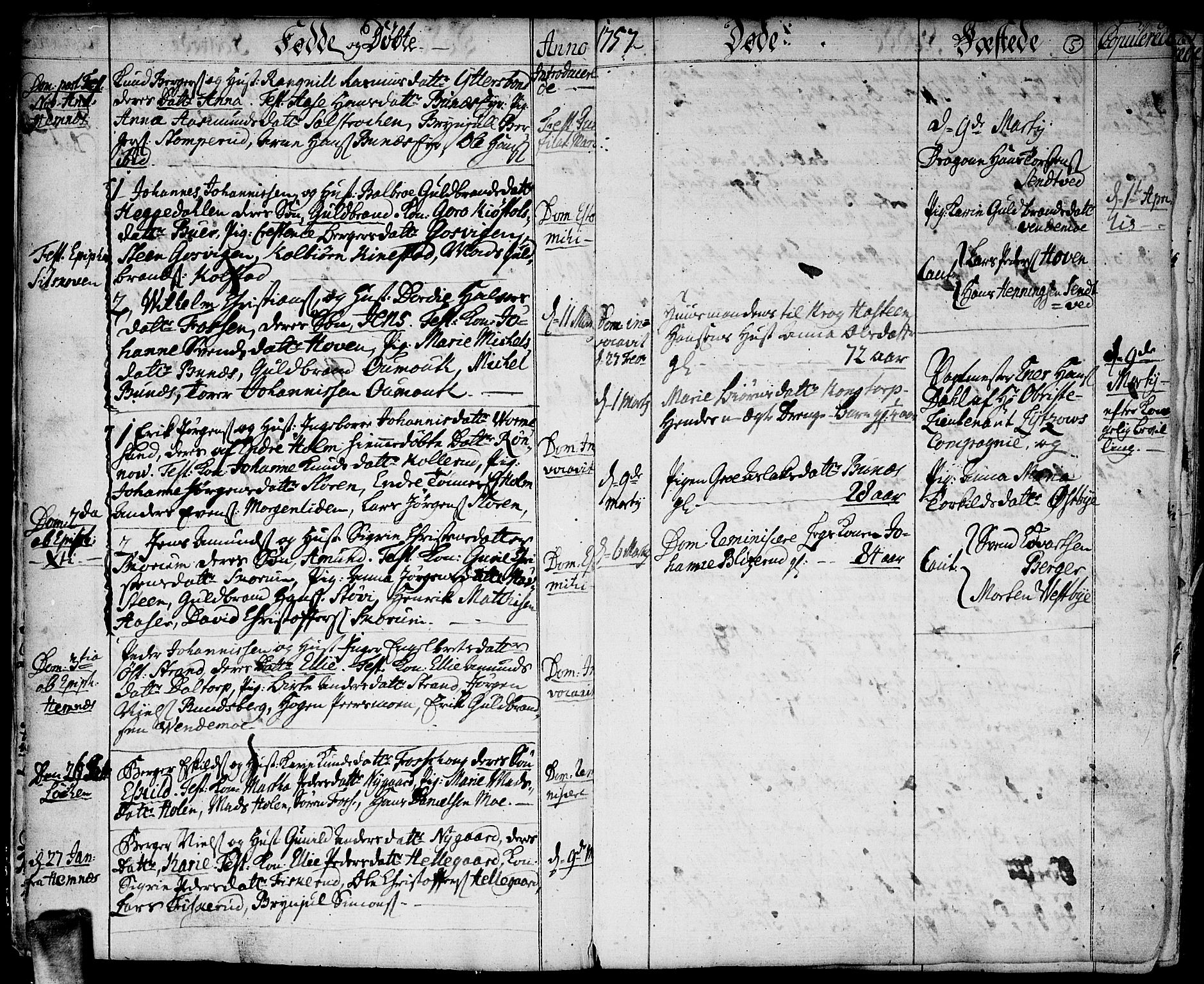 Høland prestekontor Kirkebøker, SAO/A-10346a/F/Fa/L0004: Parish register (official) no. I 4, 1757-1780, p. 5