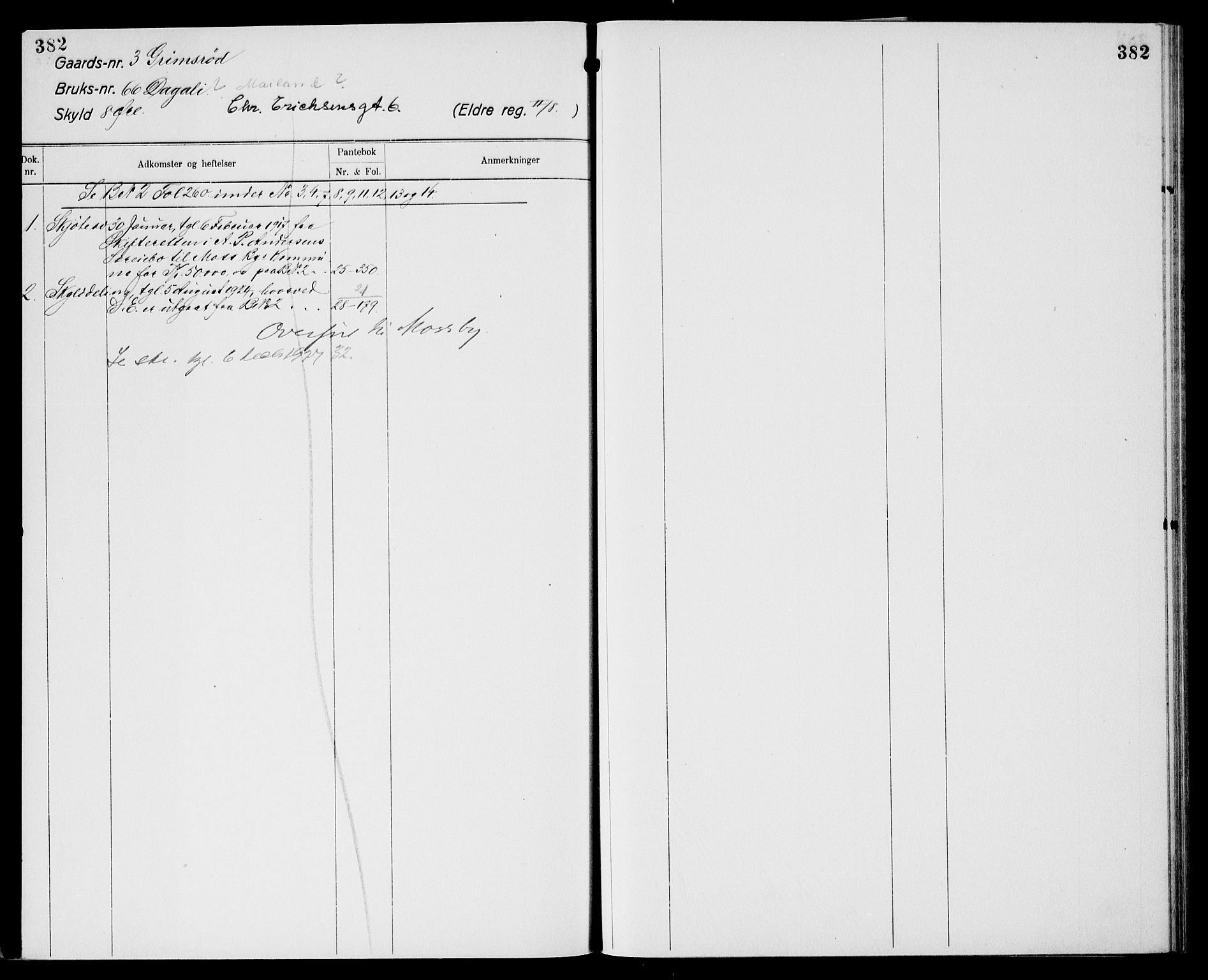 Moss sorenskriveri, AV/SAO-A-10168: Mortgage register no. XI 2, 1836-1960, p. 382