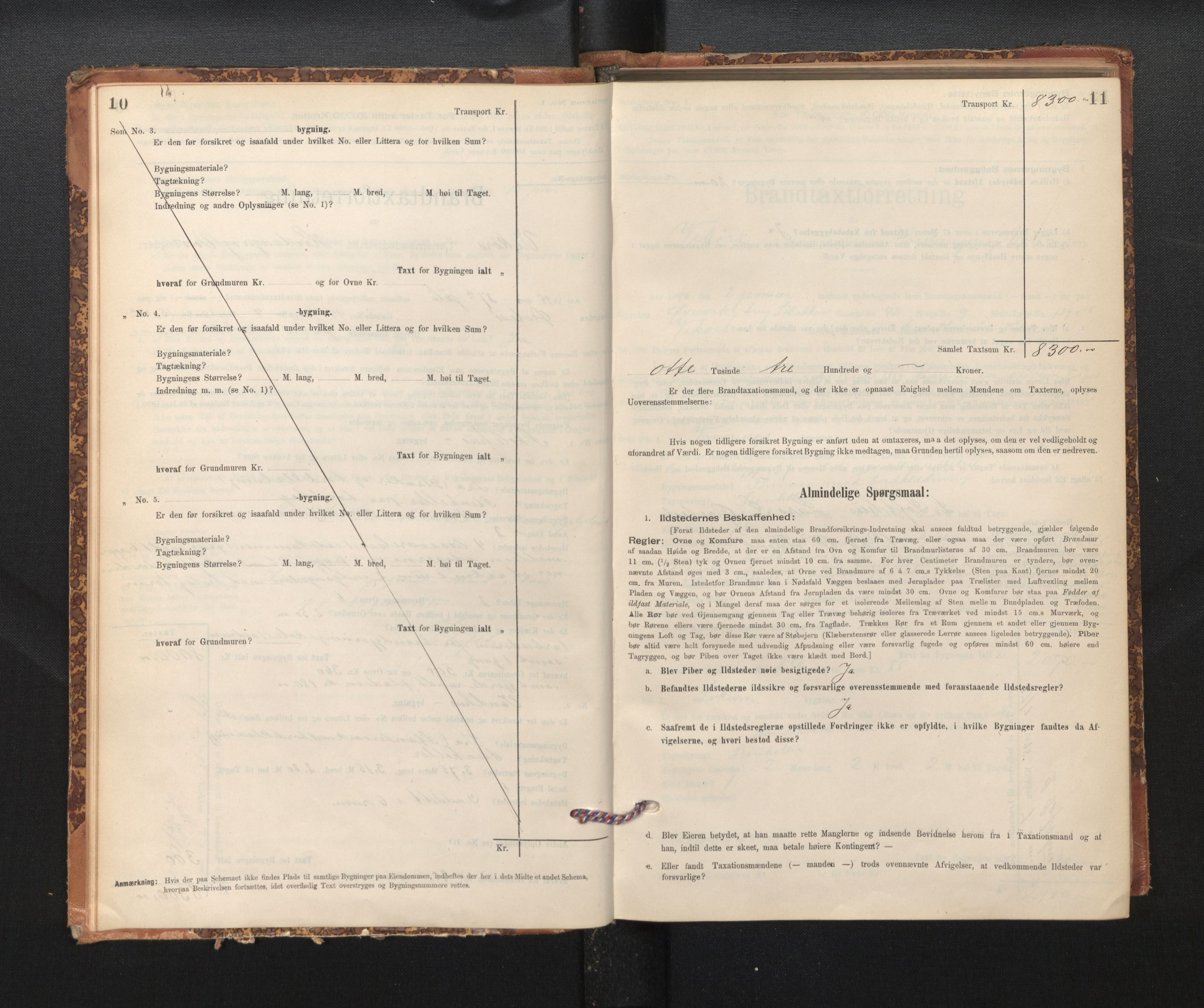 Lensmannen i Kvam, AV/SAB-A-33201/0012/L0005: Branntakstprotokoll, skjematakst, 1894-1913, p. 10-11