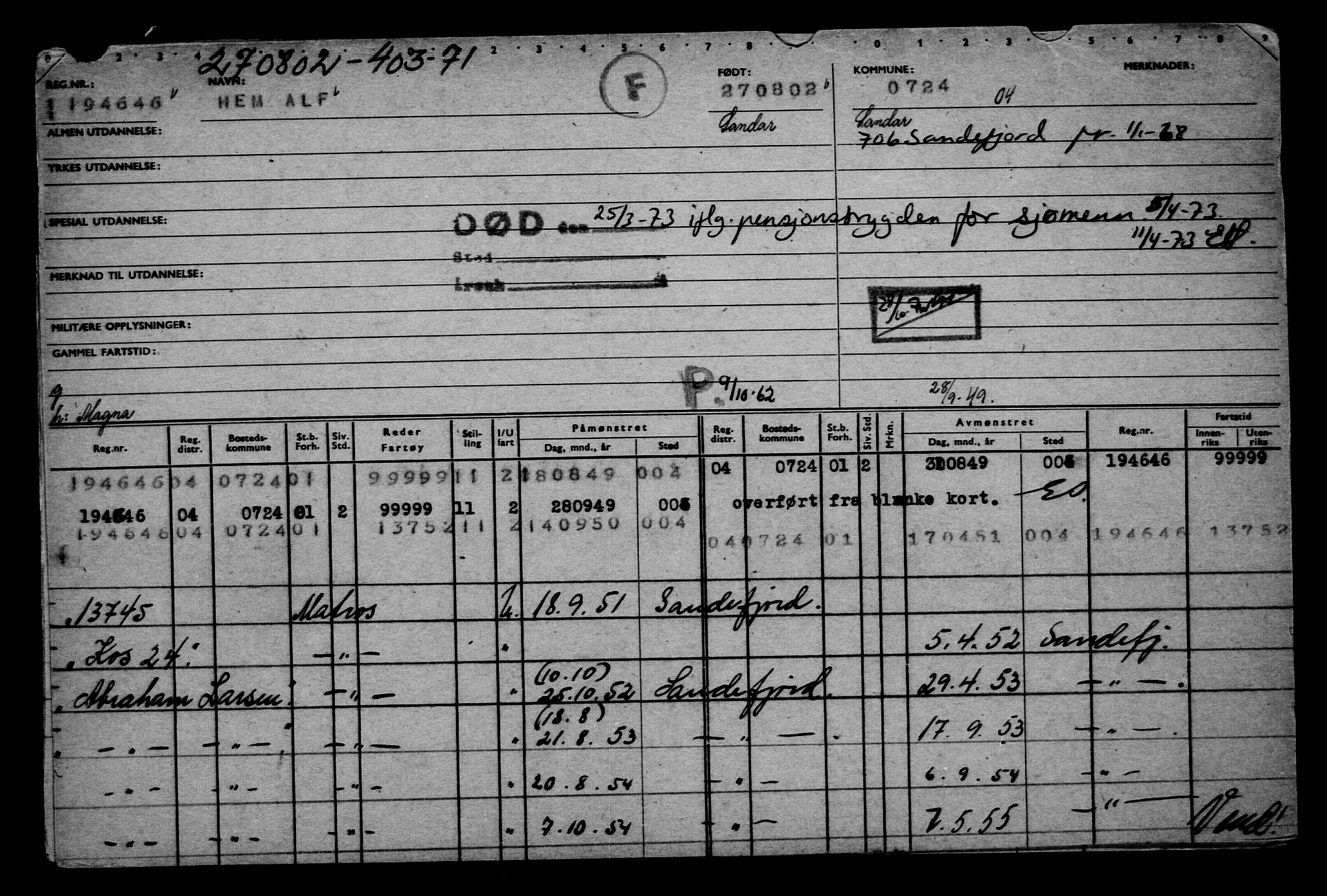 Direktoratet for sjømenn, AV/RA-S-3545/G/Gb/L0045: Hovedkort, 1902, p. 545