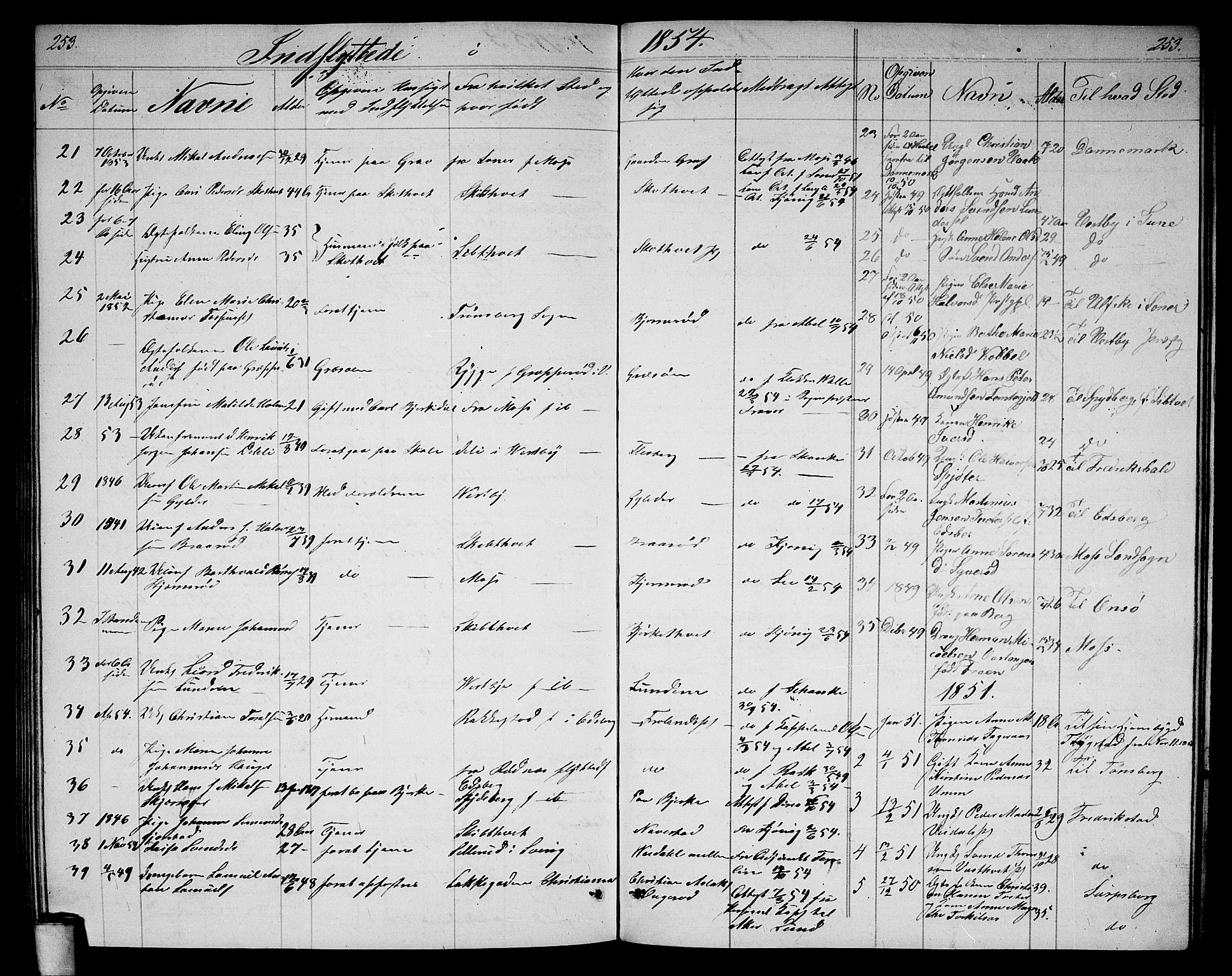 Våler prestekontor Kirkebøker, AV/SAO-A-11083/G/Ga/L0002: Parish register (copy) no. I 2, 1839-1860, p. 253