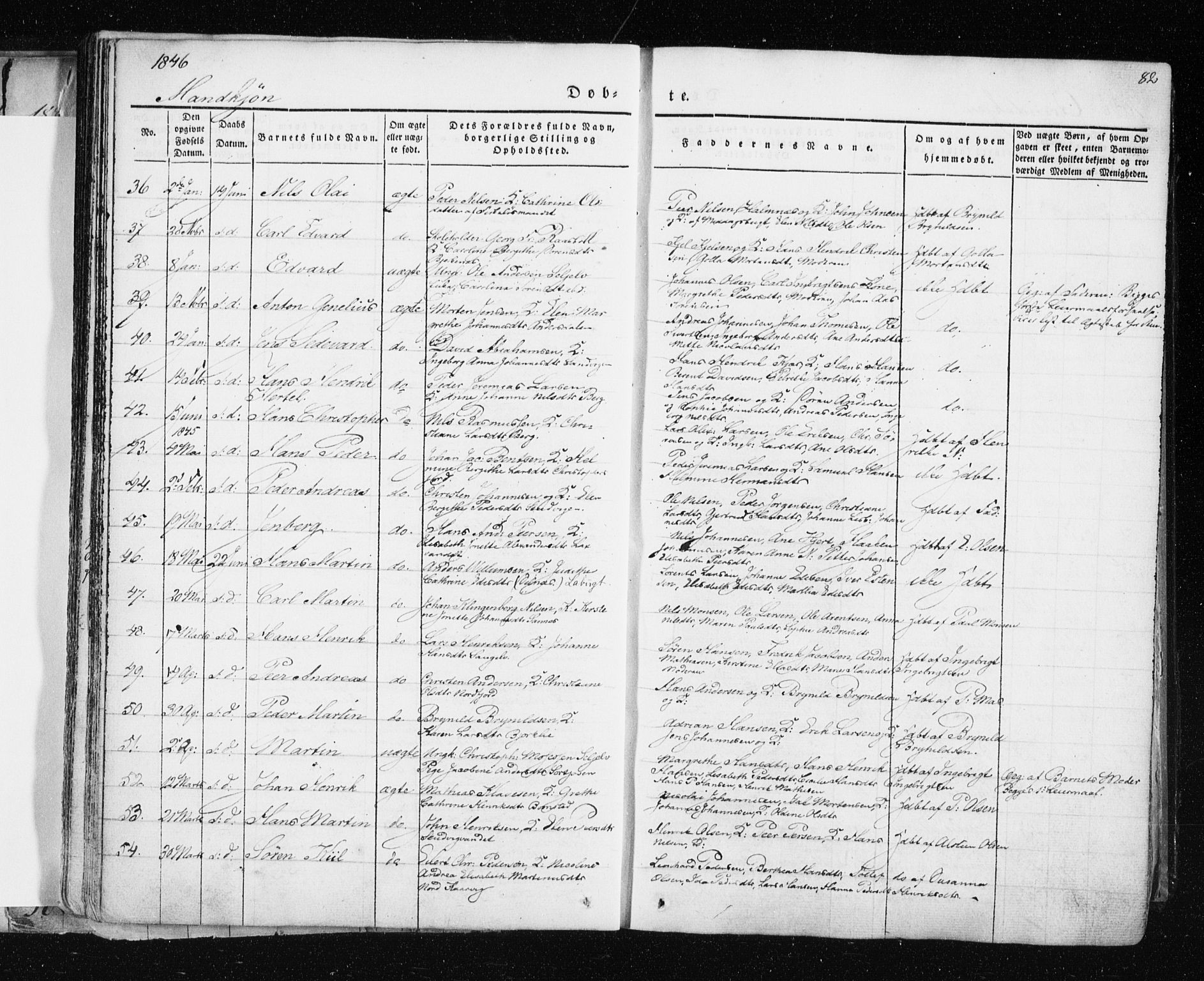 Tromsø sokneprestkontor/stiftsprosti/domprosti, SATØ/S-1343/G/Ga/L0009kirke: Parish register (official) no. 9, 1837-1847, p. 82